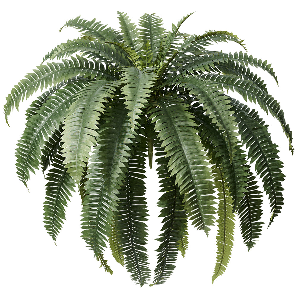 VeriNatural 33/39 Fronds UV Resistant Artificial Boston Fern Bush for Indoor & Outdoor(1/2/4-Pack)(VN141)
