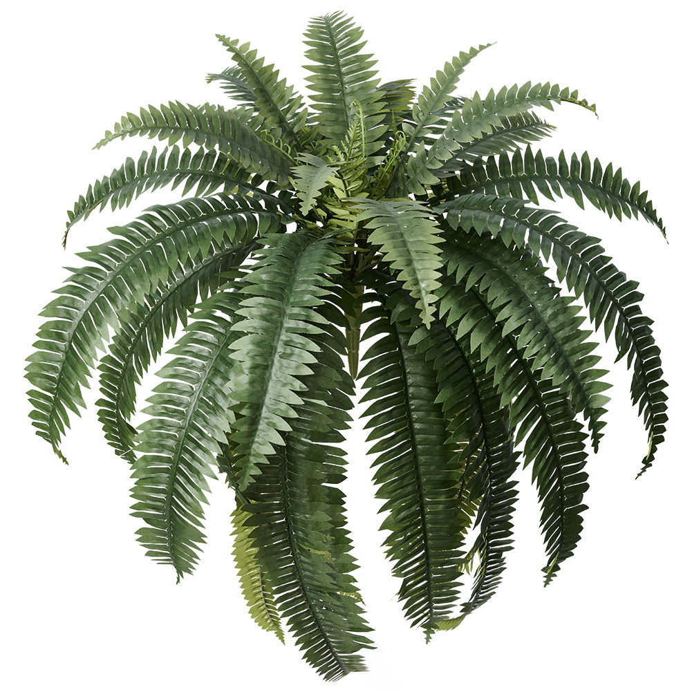 VeriNatural 33/39 Fronds UV Resistant Artificial Boston Fern Bush for Indoor & Outdoor(1/2/4-Pack)(VN141)