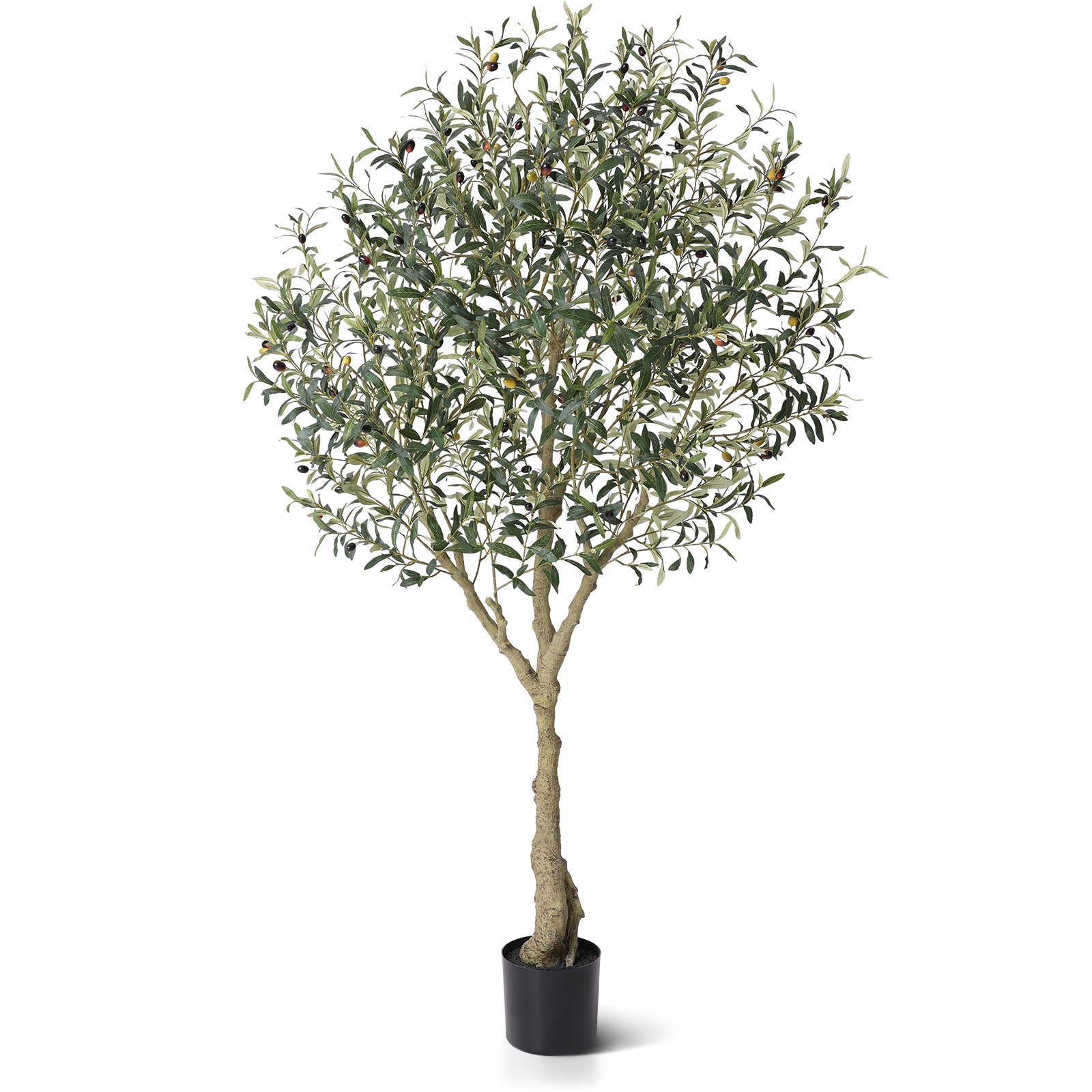 VeriNatural 7FT Artificial Olive Tree Lifelike Faux Plant in Pot | Living Room & Office Decor