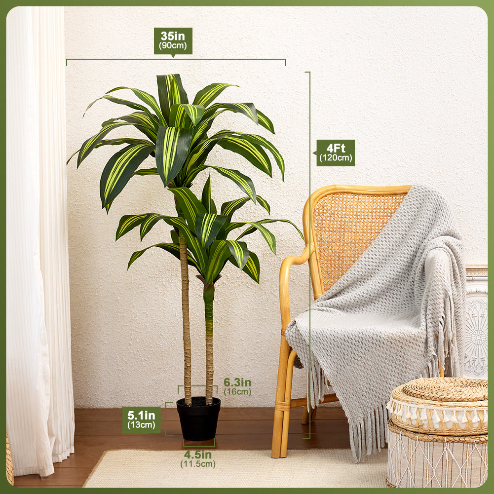 VeriNatural 4/5/6FT Artificial Dracaena Tree UV Resistant for Indoor & Outdoor (VN123)