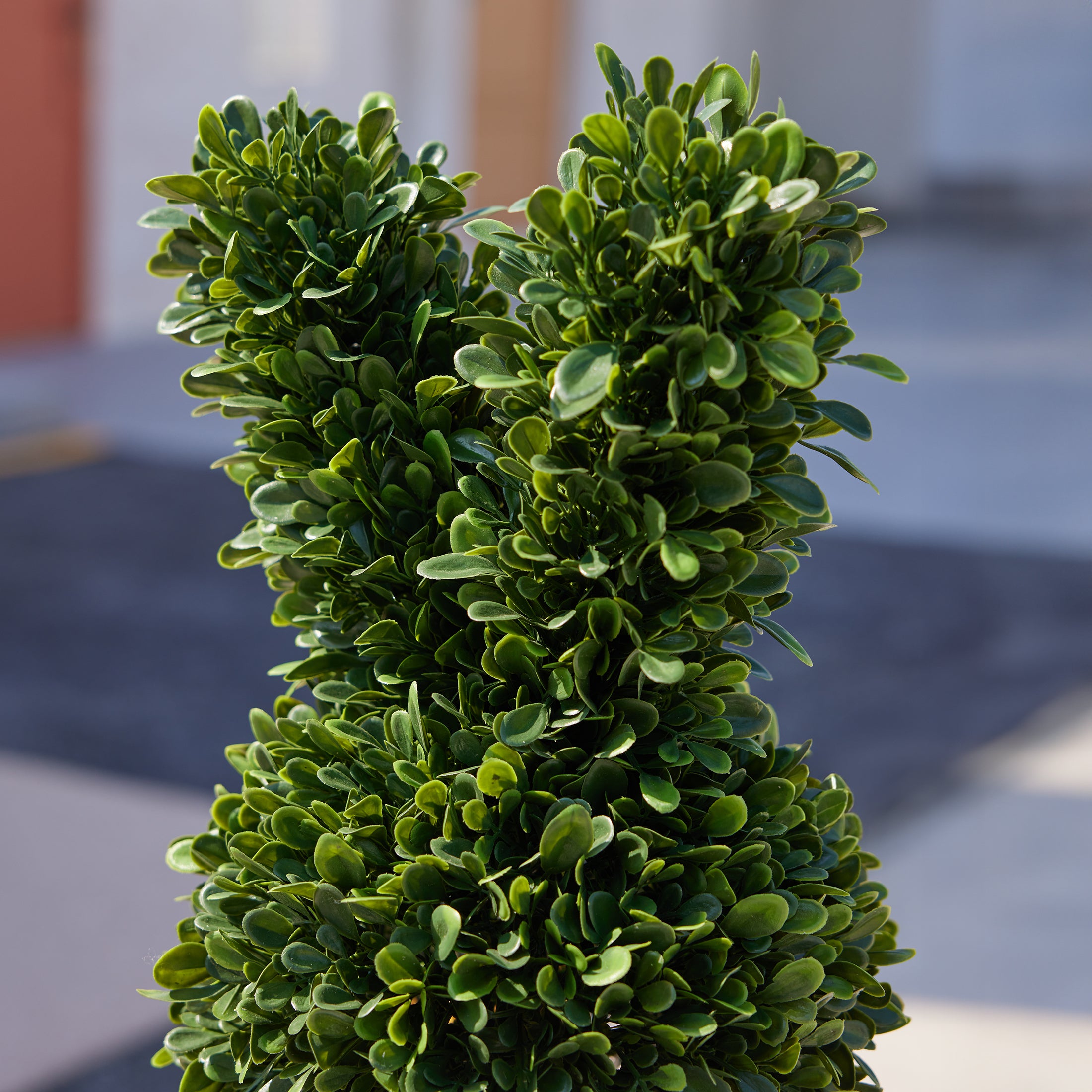 VeriNatural 36-inch Easter Bunny Artificial Topiary in Decorative Vase with Bow, UV-Resistant Faux Boxwood Indoor Outdoor Spring Decor