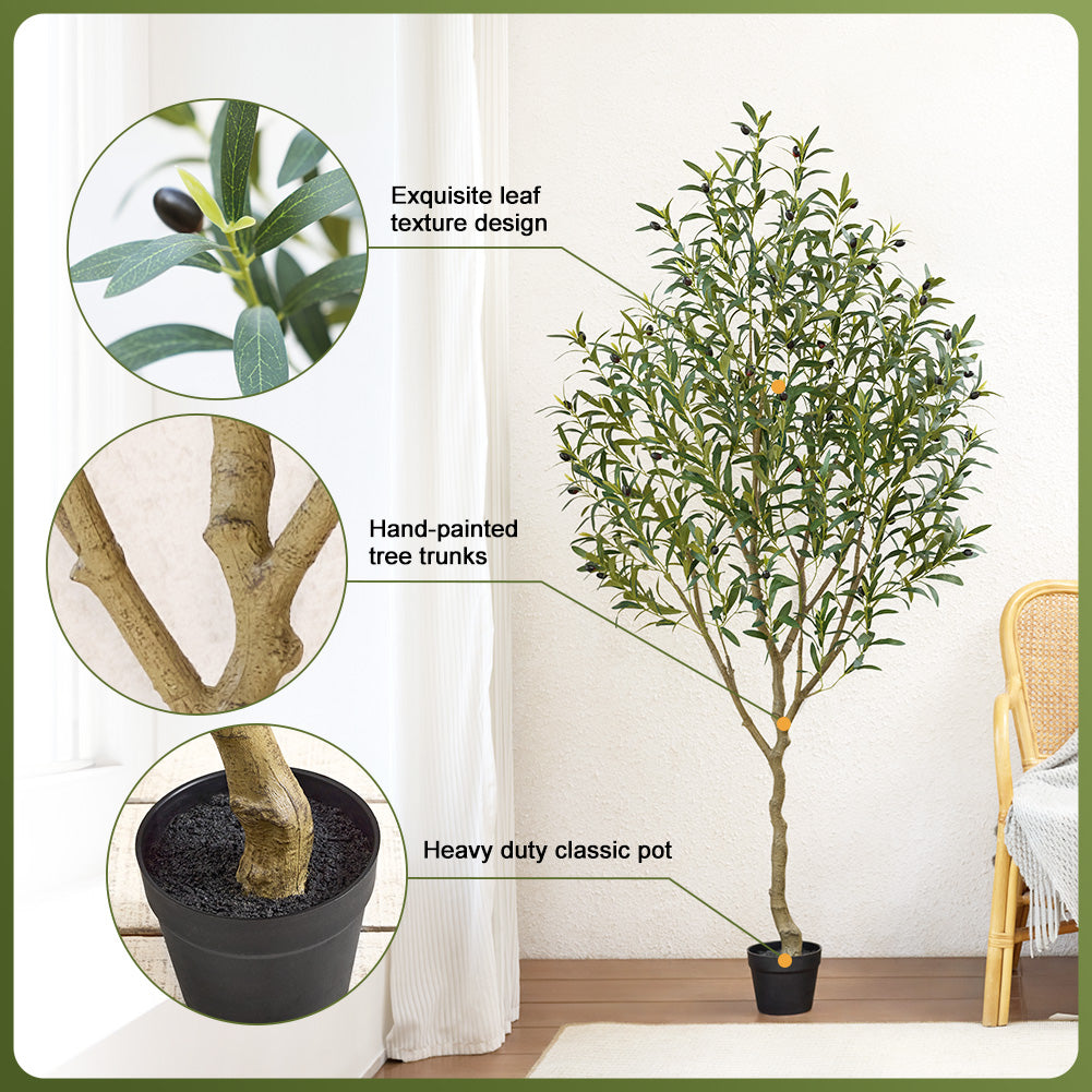 VeriNatural 4/5/6FT Artificial Olive Tree UV Resistant for Indoor & Outdoor (VN126)