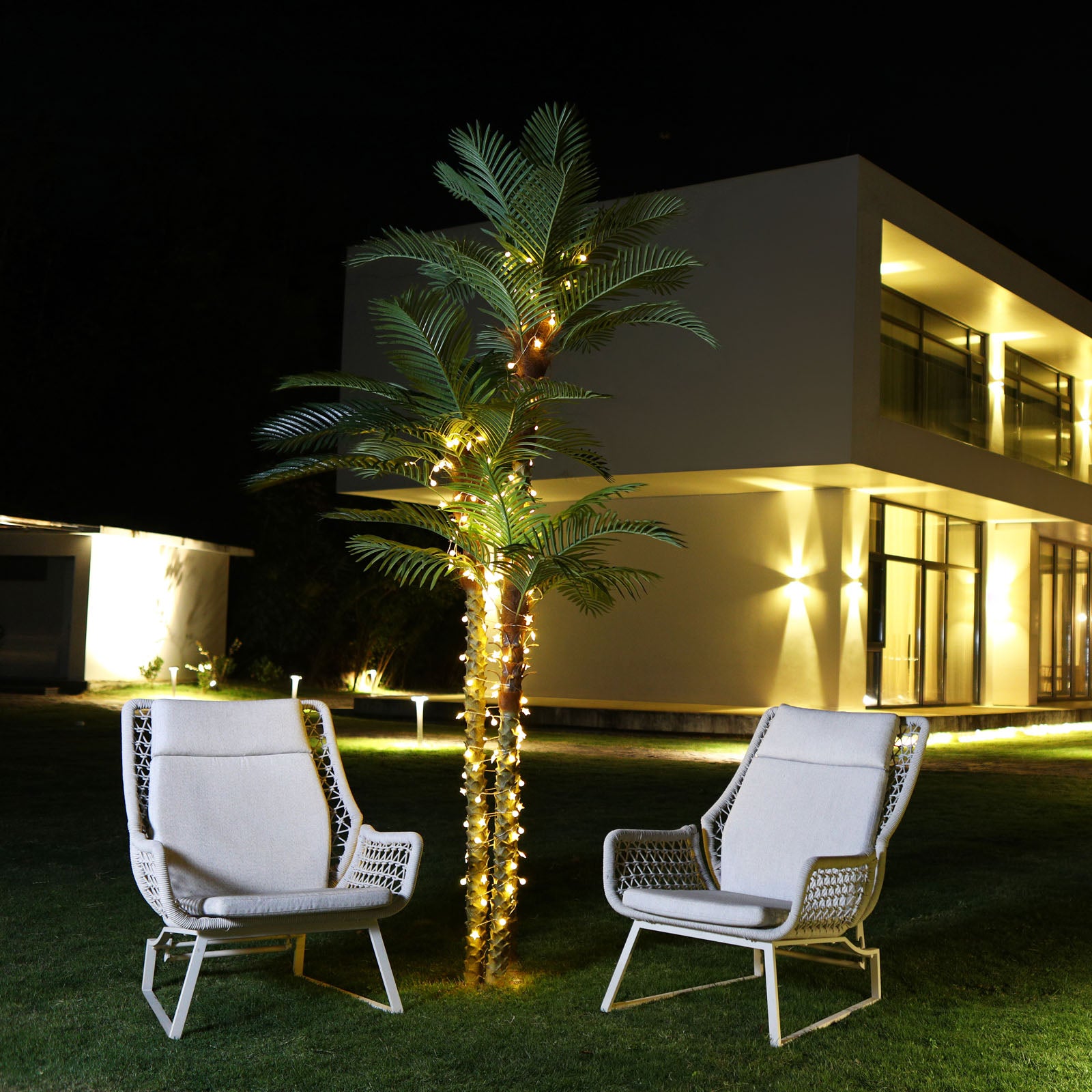 VeriNatural 10FT Outdoor Artificial Palm Tree β Tall UV-Resistant Golden Cane for Patio, Poolside & Indoor Decor | Large Faux Tropical Tree