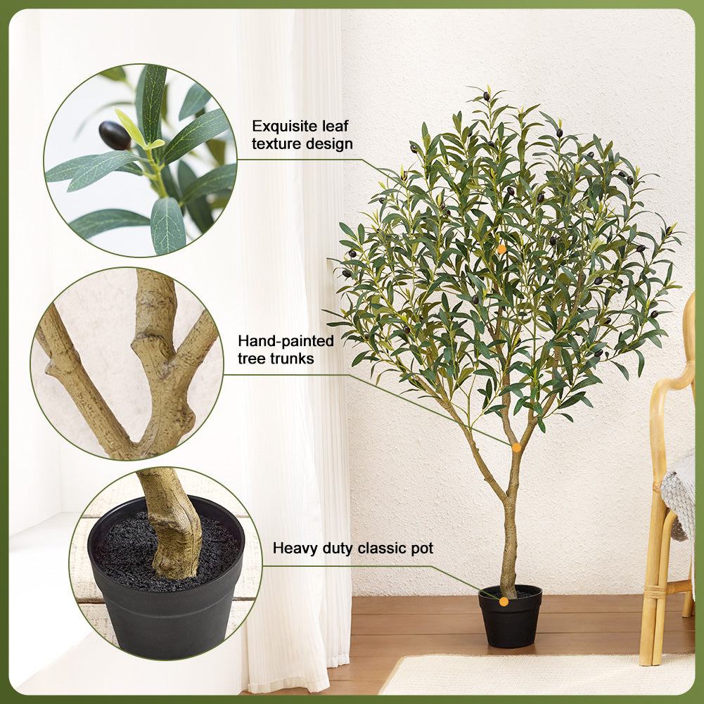 VeriNatural 4/5/6FT Artificial Olive Tree UV Resistant for Indoor & Outdoor (VN126)