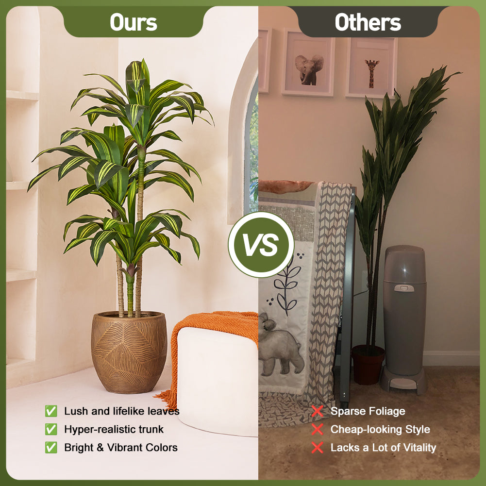 VeriNatural 4/5/6FT Artificial Dracaena Tree UV Resistant for Indoor & Outdoor (VN123)
