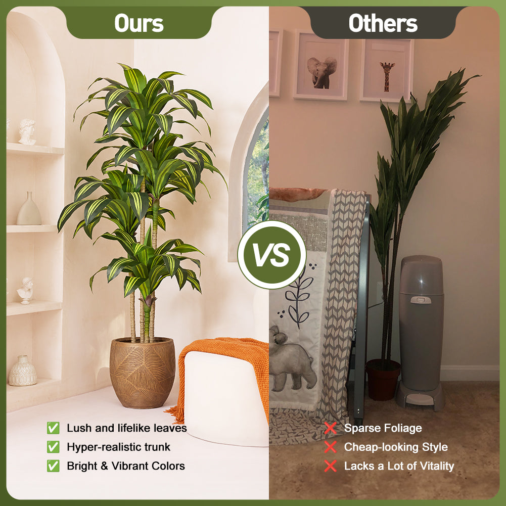 VeriNatural 4/5/6FT Artificial Dracaena Tree UV Resistant for Indoor & Outdoor (VN123)