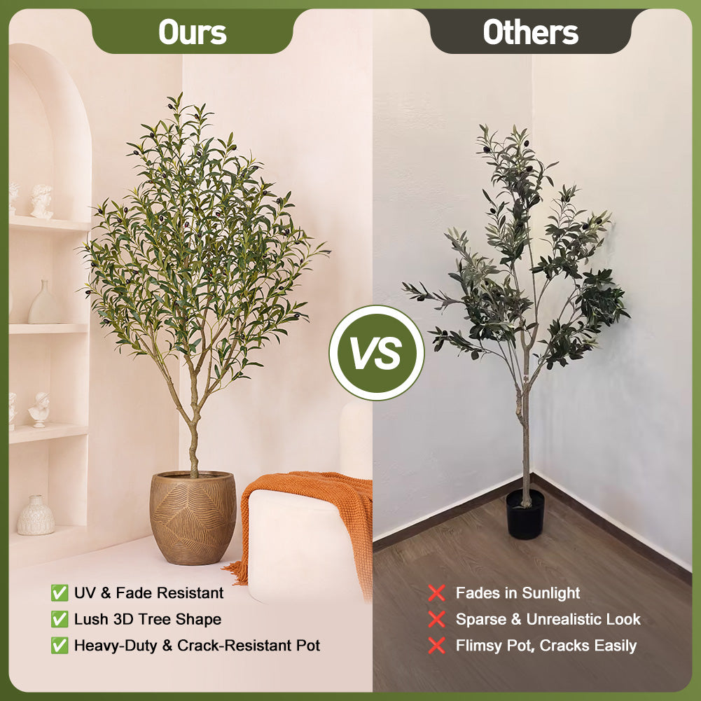 VeriNatural 4/5/6FT Artificial Olive Tree UV Resistant for Indoor & Outdoor (VN126)
