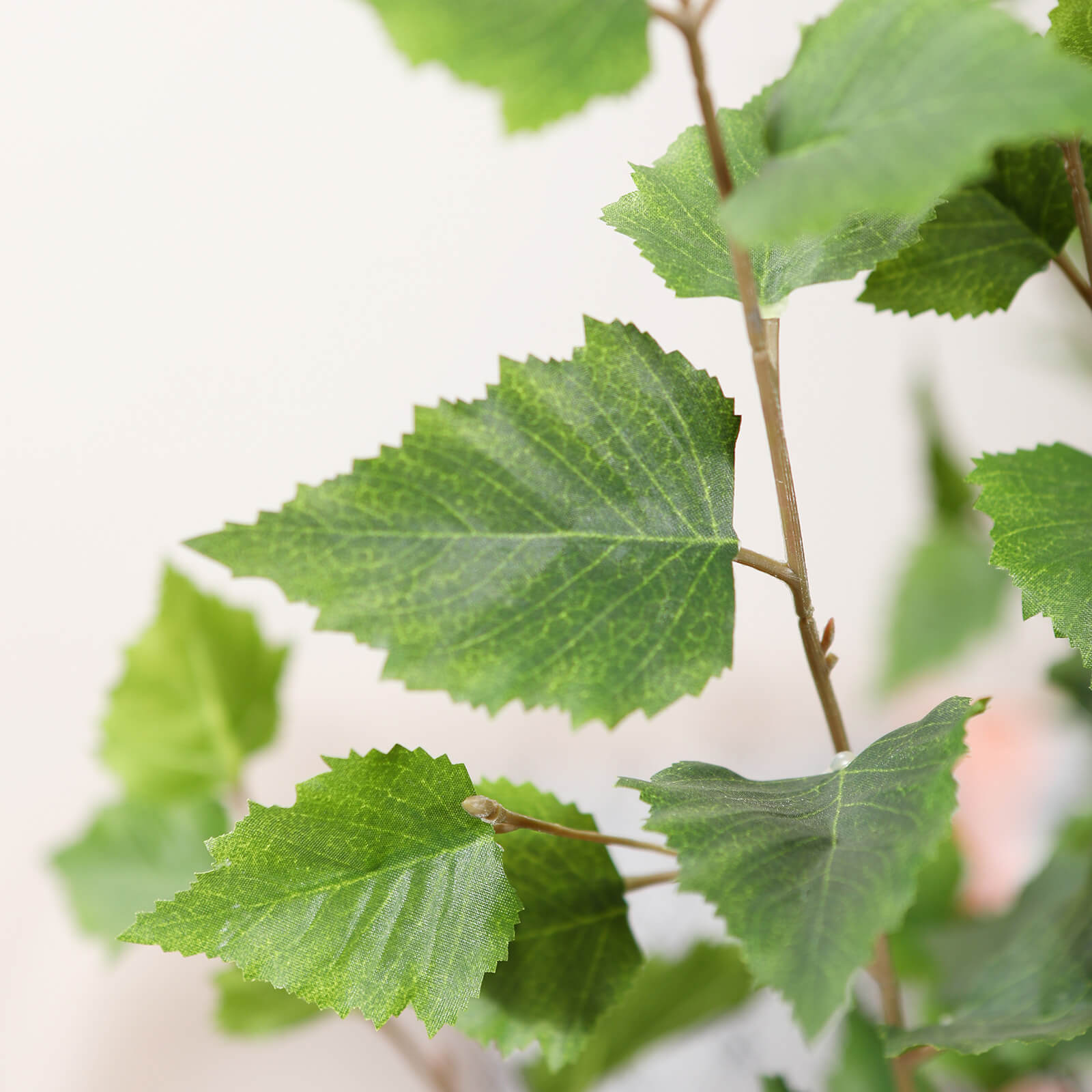 VeriNatural 5/6/7FT Artificial Birch Tree with Black Planter for Indoor