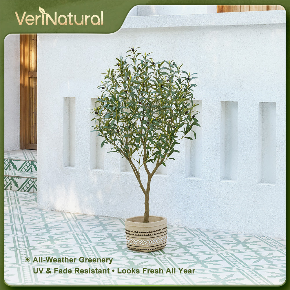 VeriNatural 4/5/6FT Artificial Olive Tree UV Resistant for Indoor & Outdoor (VN126)