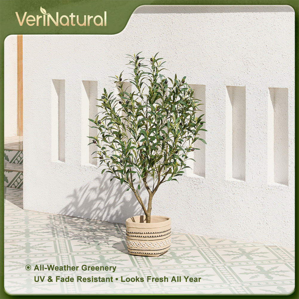 VeriNatural 4/5/6FT Artificial Olive Tree UV Resistant for Indoor & Outdoor (VN126)