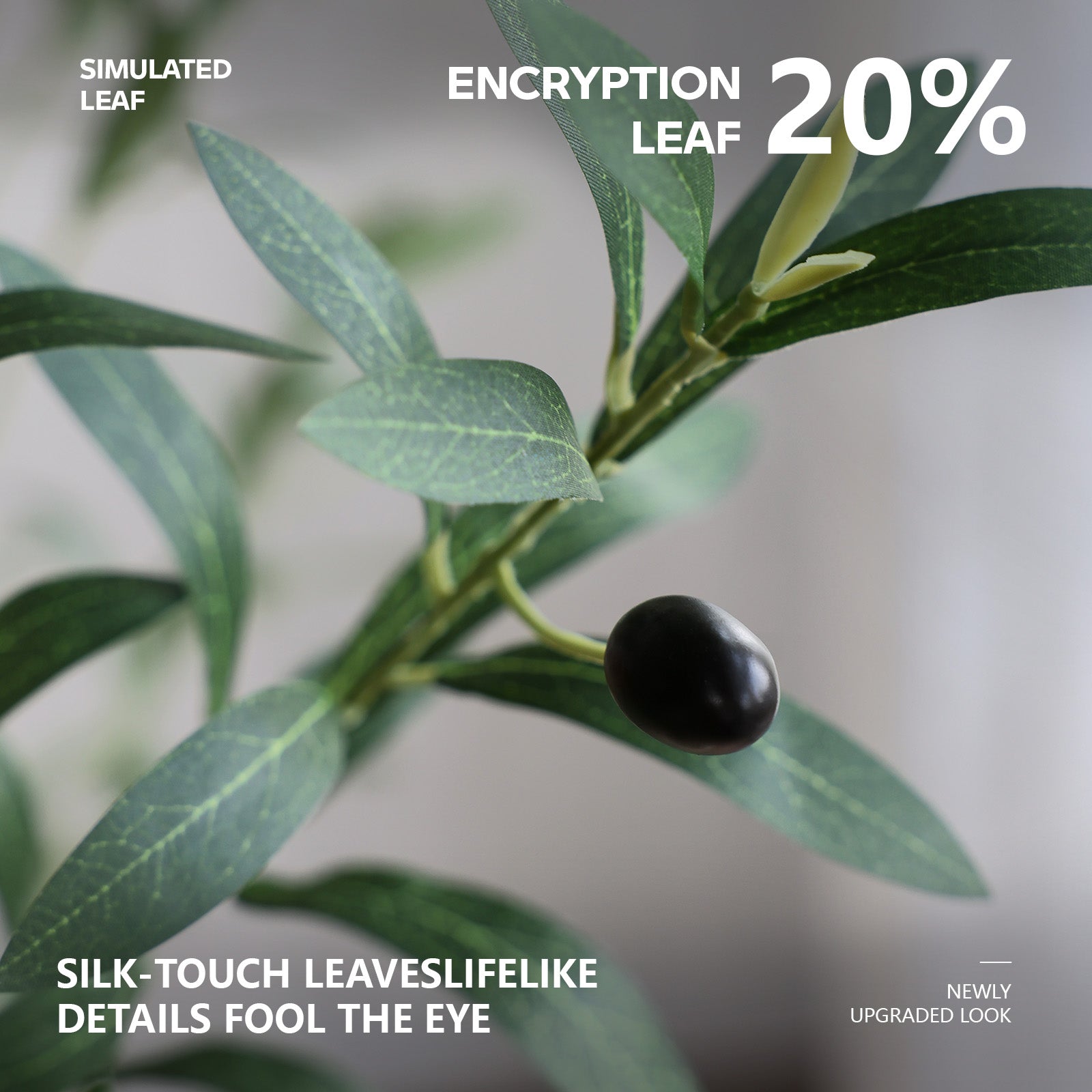 VeriNatural 5/6/7FT Artificial Olive Tree with Natural Trunk โ Realistic Faux Plant for Indoor Decor, Easy Maintenance Fake Tree for Living Room or Office, VN356