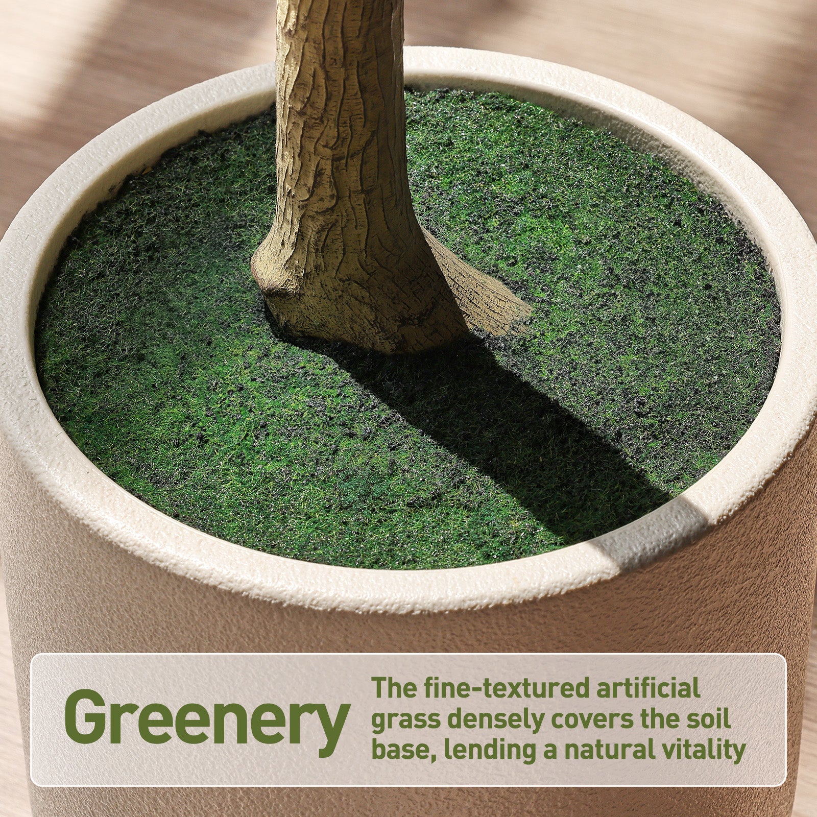 VeriNatural 8FT Artificial Olive Tree with White Tall Planter – Large Faux Olive Tree with Realistic Leaves & Lifelike Fruits for Indoor Home, Living Room & Office Decor