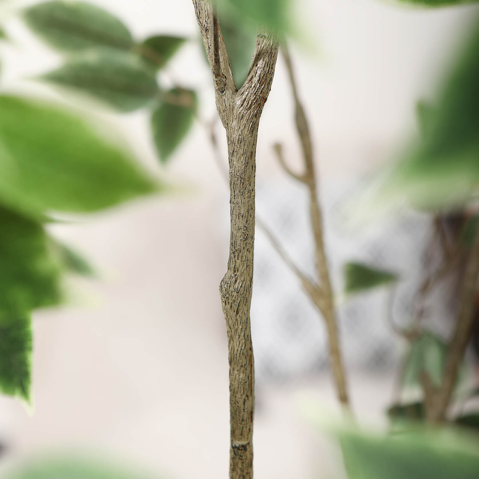 VeriNatural 5/6/7FT White Edge Bushy Artificial Ficus Tree with White Planter for Indoor