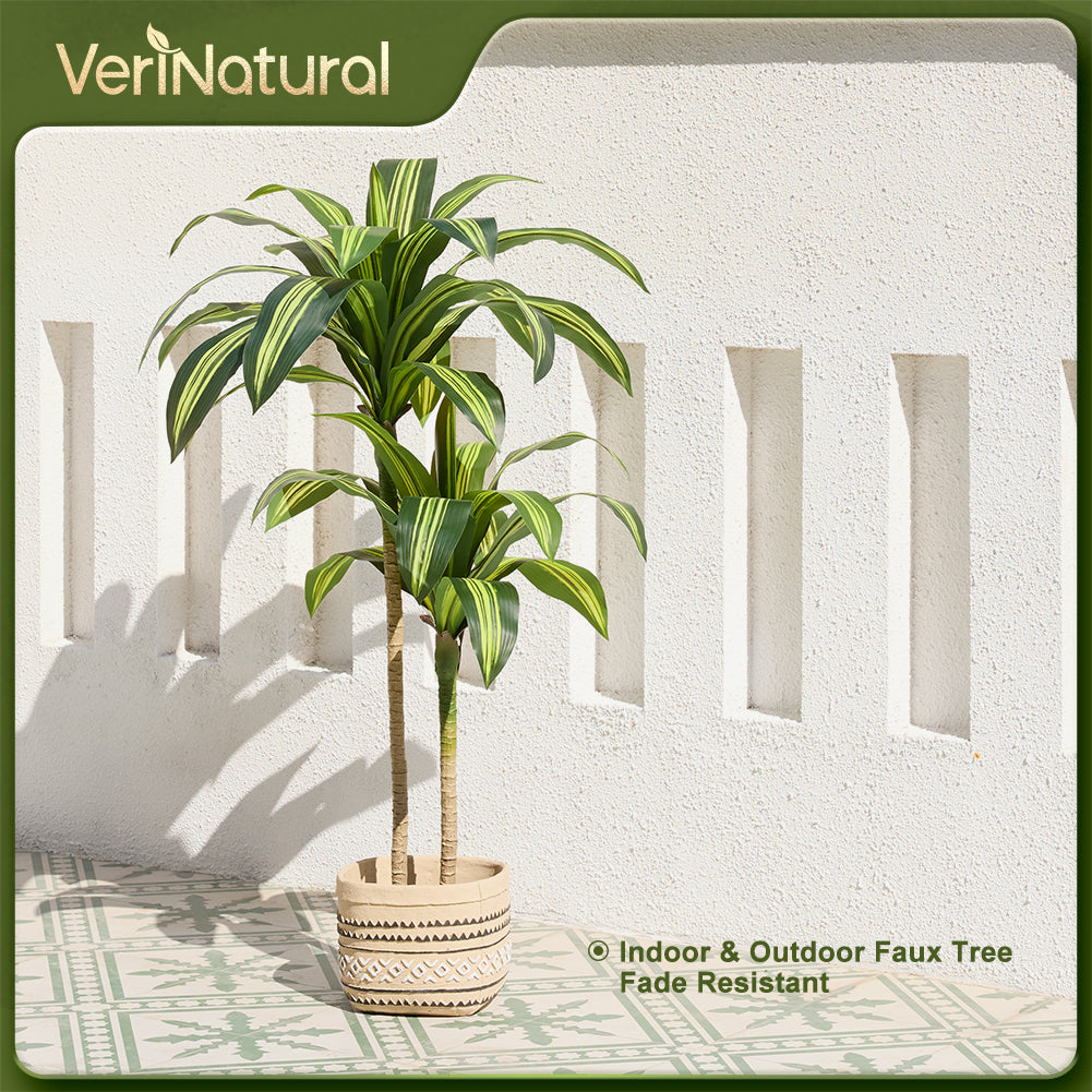 VeriNatural 4/5/6FT Artificial Dracaena Tree UV Resistant for Indoor & Outdoor (VN123)