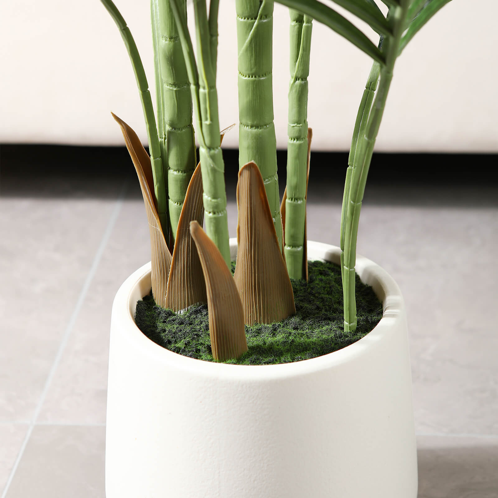 VeriNatural 5/6FT Artificial Palm Tree with White Planter for Indoor