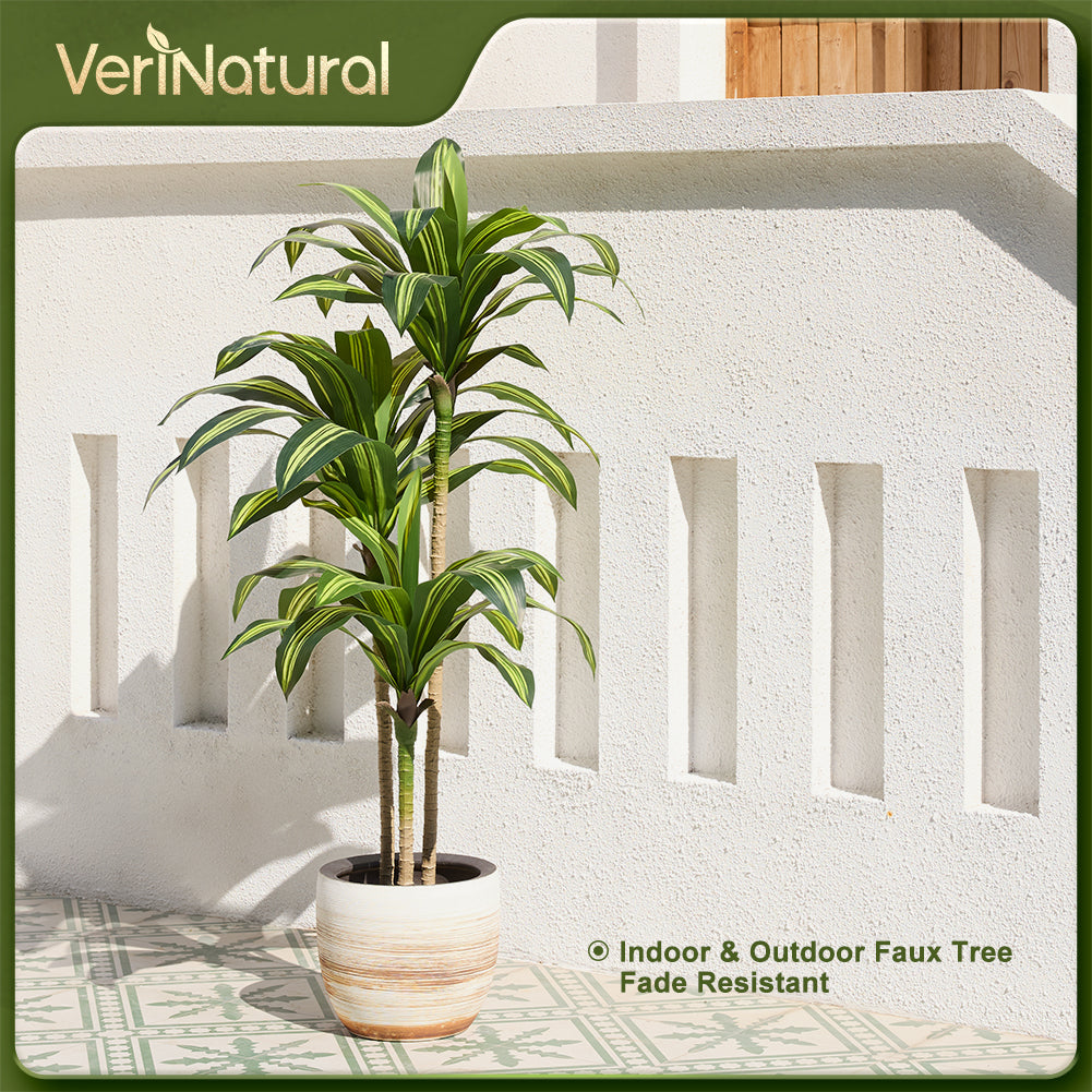 VeriNatural 4/5/6FT Artificial Dracaena Tree UV Resistant for Indoor & Outdoor (VN123)