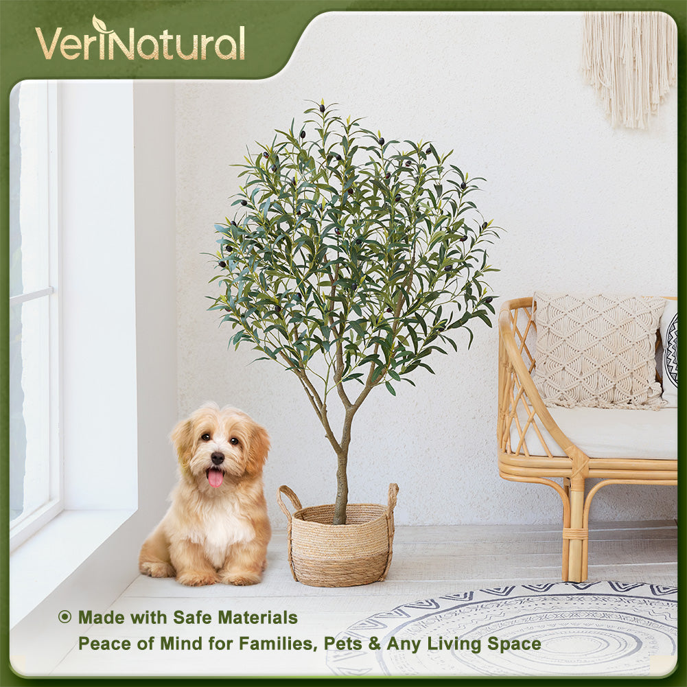 VeriNatural 4/5/6FT Artificial Olive Tree UV Resistant for Indoor & Outdoor (VN126)