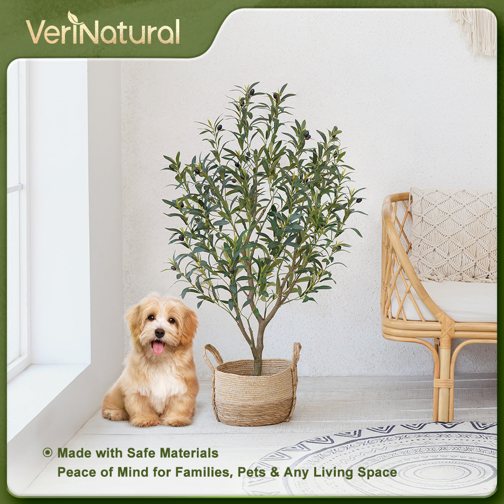 VeriNatural 4/5/6FT Artificial Olive Tree UV Resistant for Indoor & Outdoor (VN126)