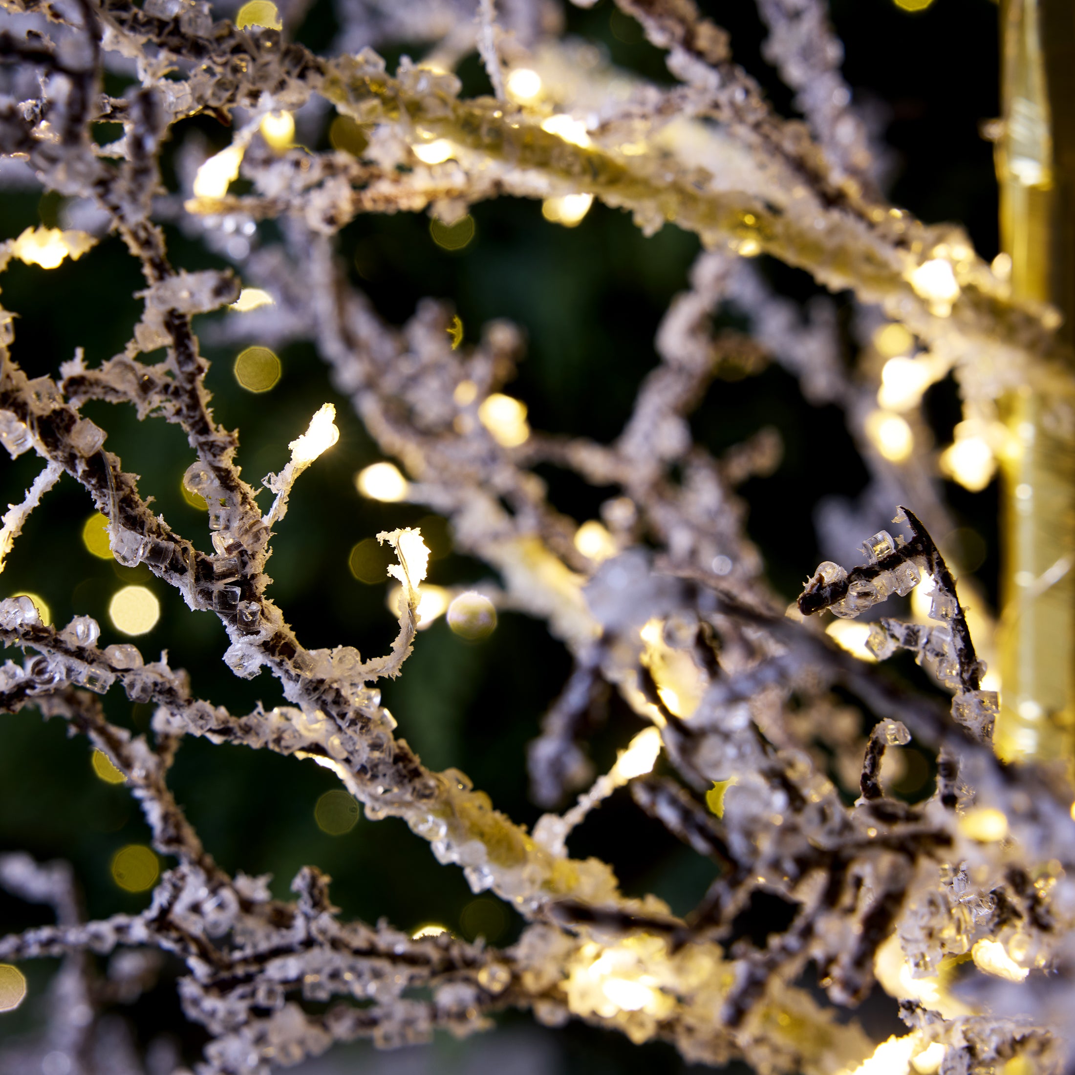 VeriNatural 4FT+5FT+6FT Pre-Lit Ice Crystal Christmas Tree Set – Golden Warm White LED Trees with Breathing Flash, Indoor & Outdoor Holiday Decor