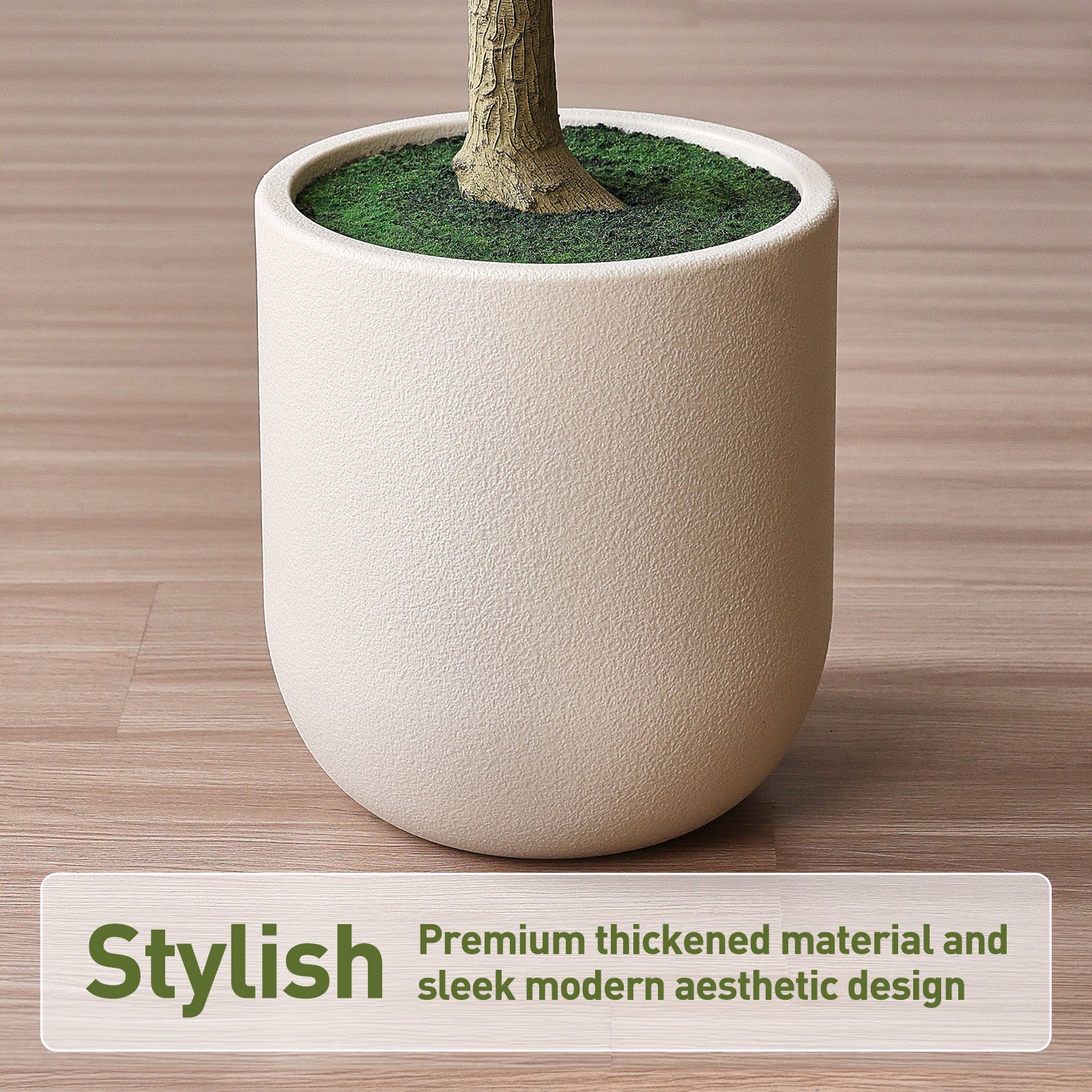 VeriNatural 8FT Artificial Olive Tree with White Tall Planter – Large Faux Olive Tree with Realistic Leaves & Lifelike Fruits for Indoor Home, Living Room & Office Decor