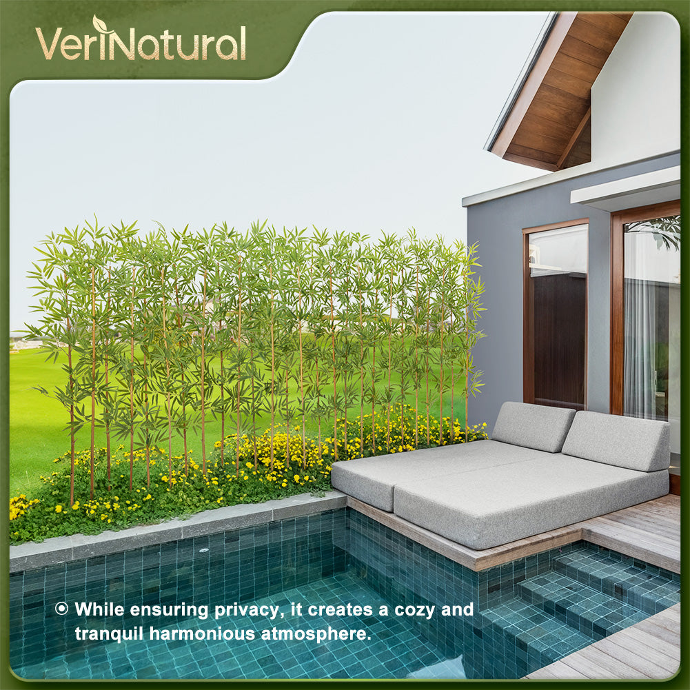 VeriNatural 6FT Artificial Bamboo Tree, 24-Stem Faux Bamboo Plant with Natural Stalks, UV Resistant, Lifelike Indoor & Outdoor Greenery (VN144)