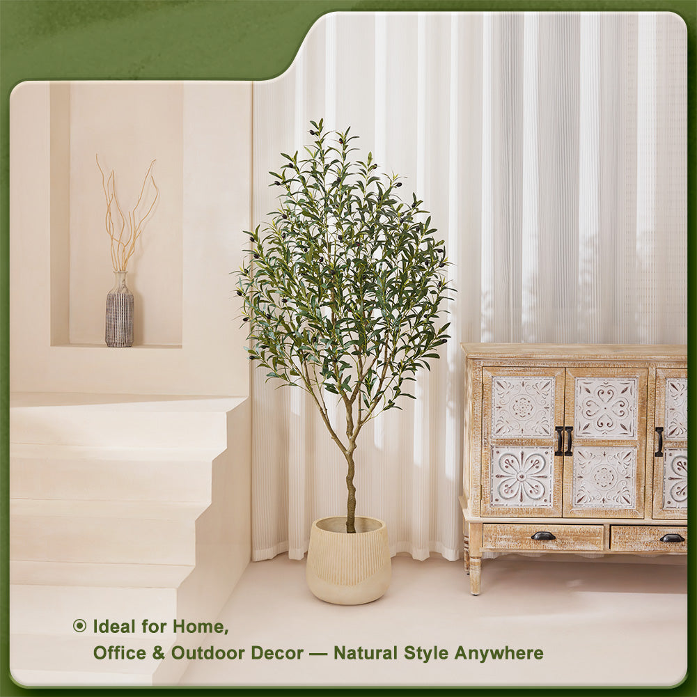 VeriNatural 4/5/6FT Artificial Olive Tree UV Resistant for Indoor & Outdoor (VN126)
