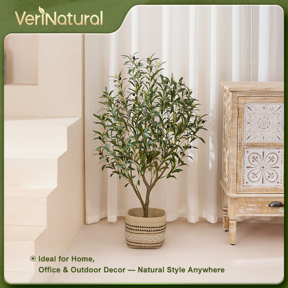 VeriNatural 4/5/6FT Artificial Olive Tree UV Resistant for Indoor & Outdoor (VN126)