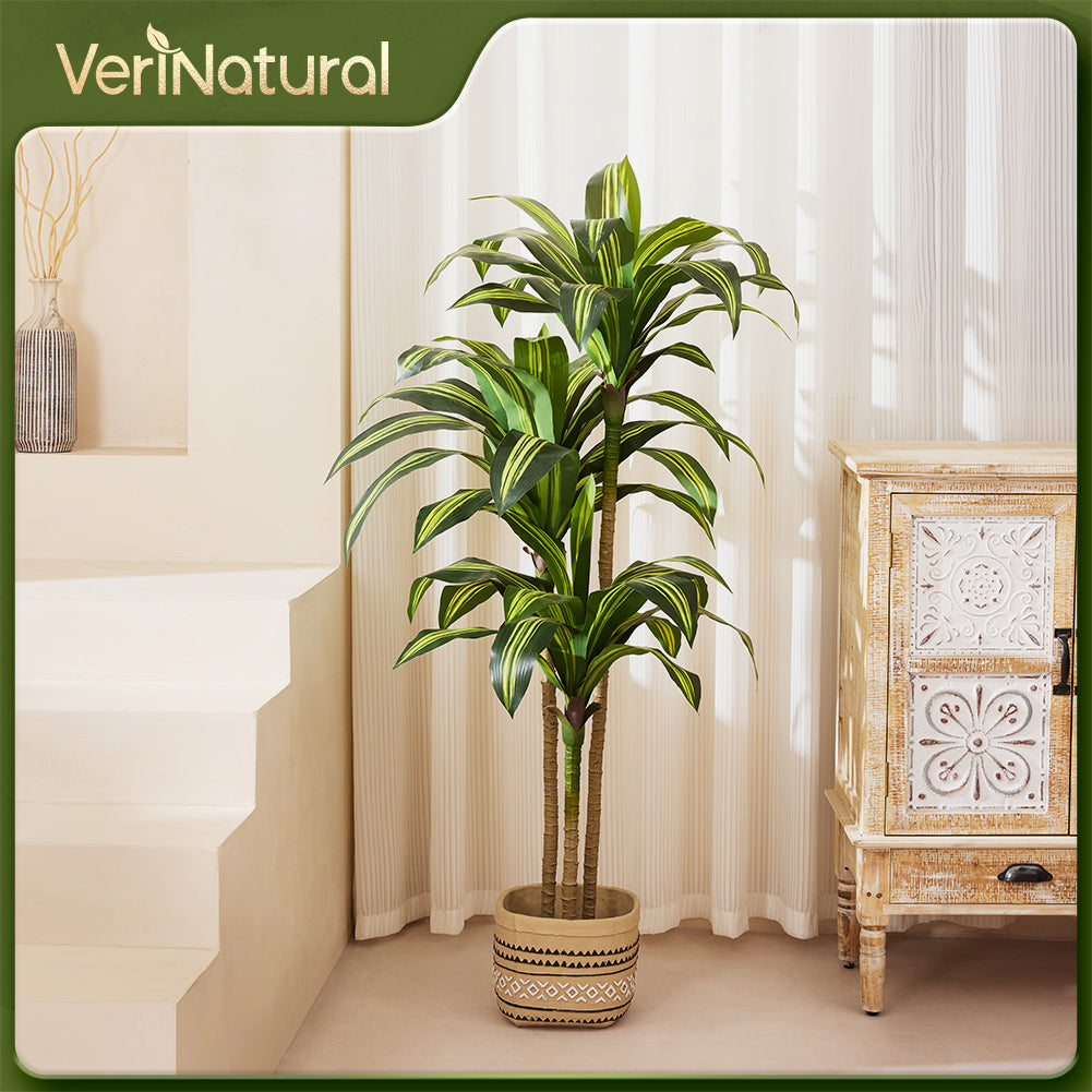 VeriNatural 4/5/6FT Artificial Dracaena Tree UV Resistant for Indoor & Outdoor (VN123)