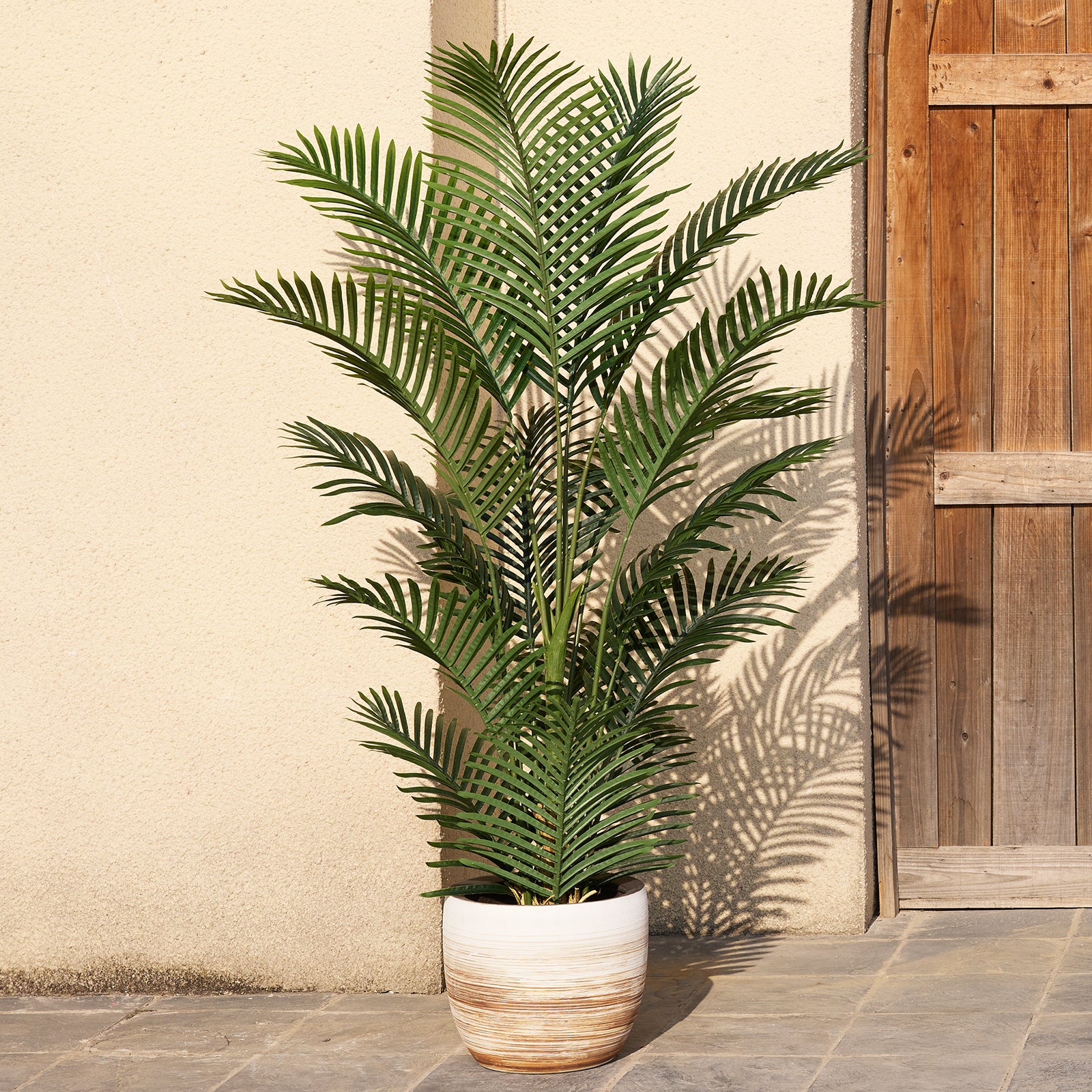 VeriNatural 4/5/6FT UV Resistant Artificial Plam Tree for Indoor & Outdoor (1/2-Pack)(VN125)