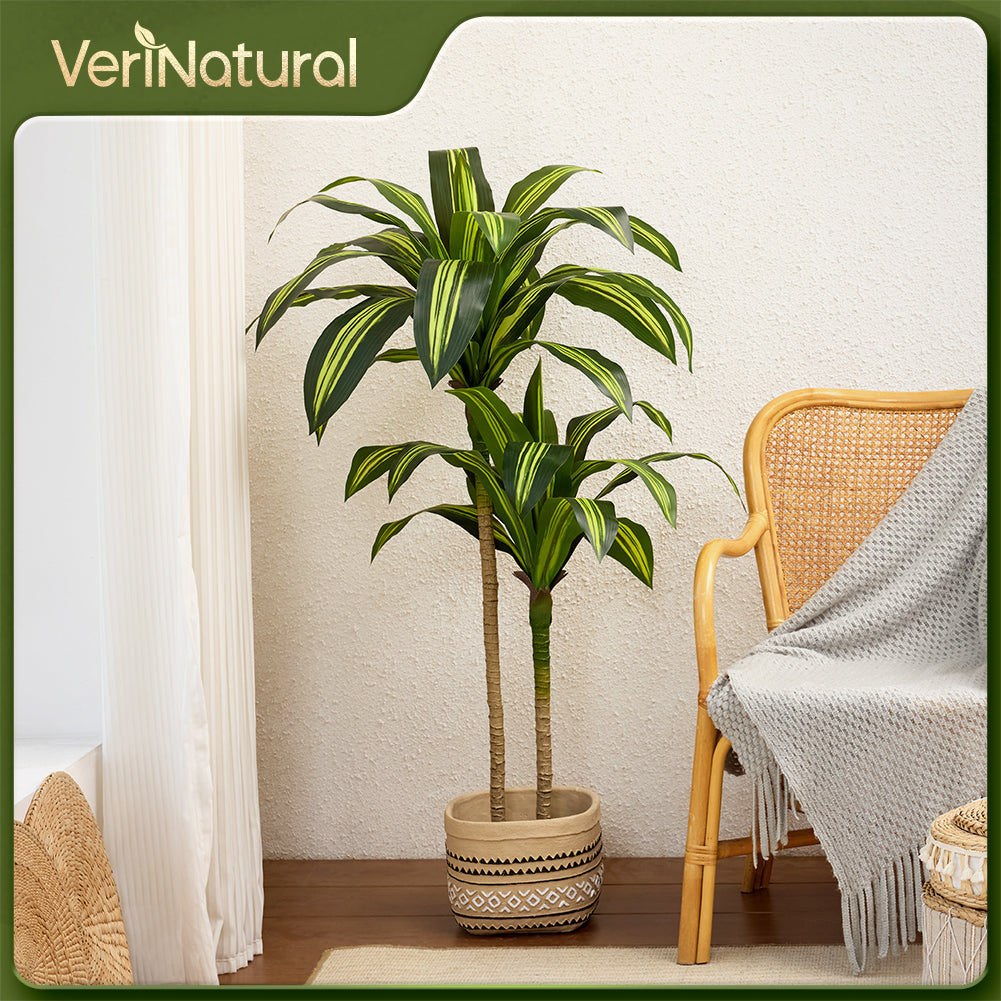 faux dracaena tree VeriNatural 4/5/6FT Artificial Dracaena Tree UV Resistant for Indoor & Outdoor (VN123-H)