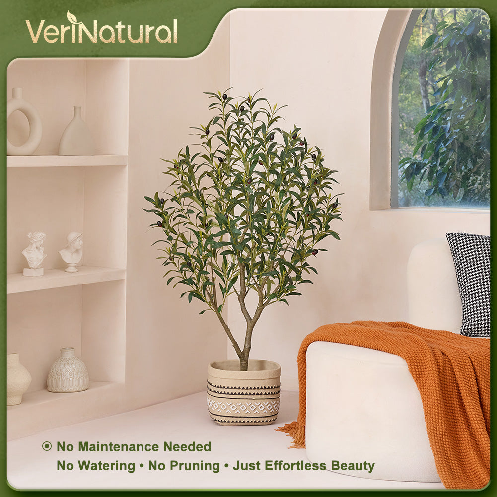 VeriNatural 4/5/6FT Artificial Olive Tree UV Resistant for Indoor & Outdoor (VN126)
