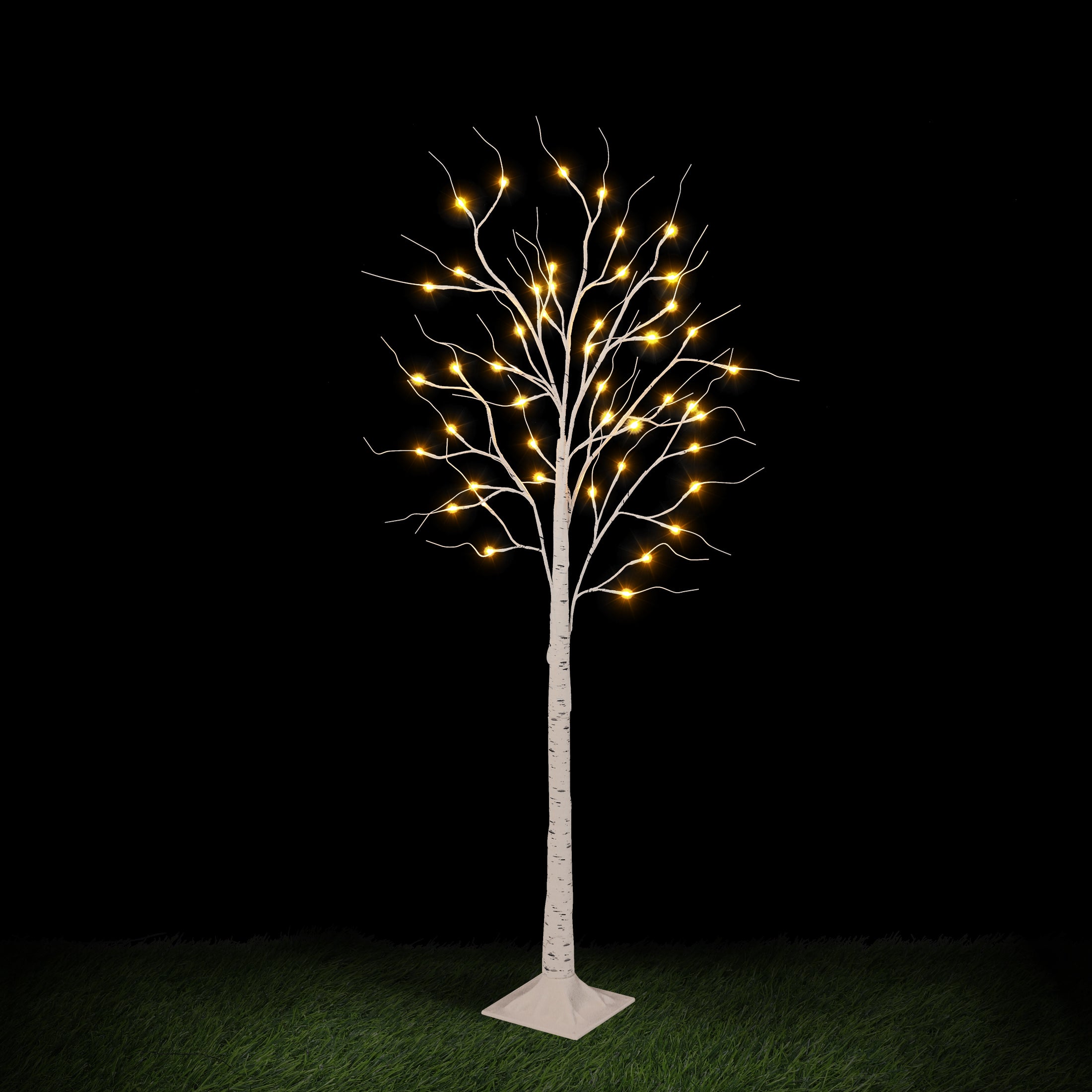 VeriNatural 3-Pack LED Birch Trees ✨ 4FT+6FT+8FT Pre-Lit Christmas Decor Set