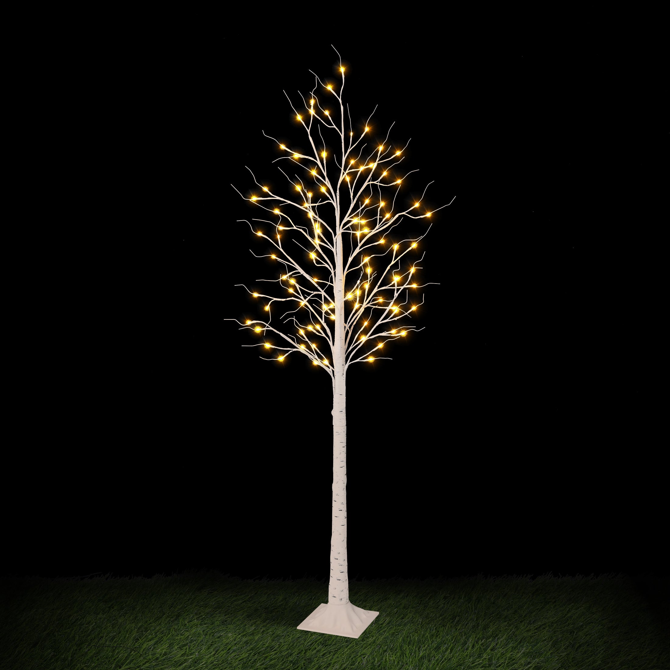 VeriNatural 3-Pack LED Birch Trees ✨ 4FT+6FT+8FT Pre-Lit Christmas Decor Set