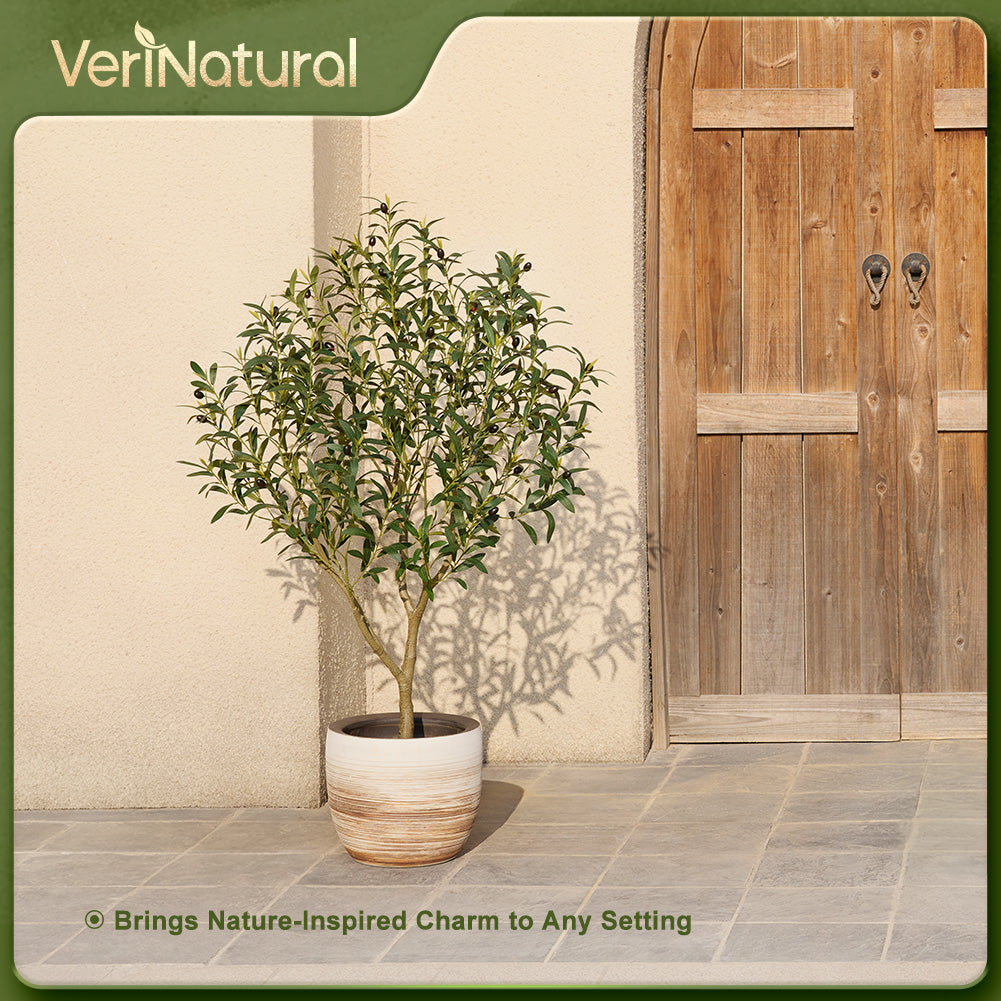 VeriNatural 4/5/6FT Artificial Olive Tree UV Resistant for Indoor & Outdoor (VN126)