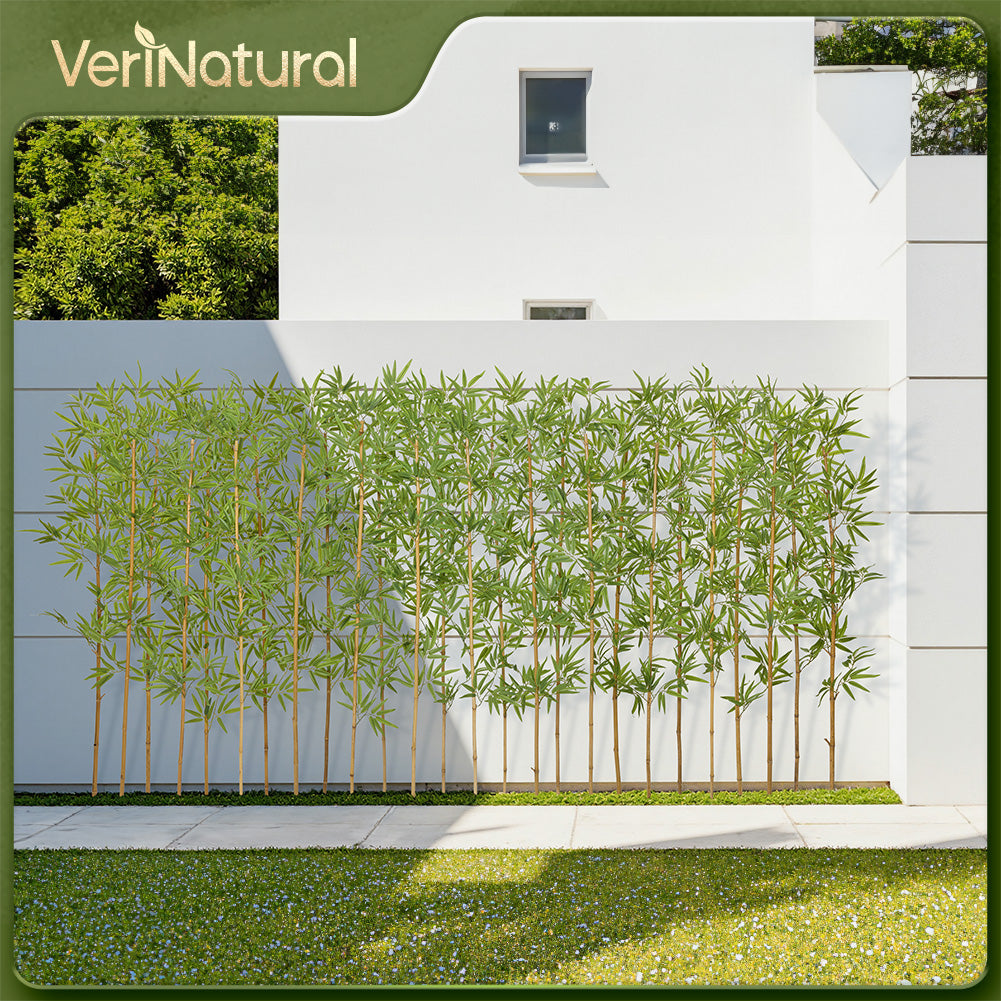VeriNatural 6FT Artificial Bamboo Tree, 24-Stem Faux Bamboo Plant with Natural Stalks, UV Resistant, Lifelike Indoor & Outdoor Greenery (VN144)