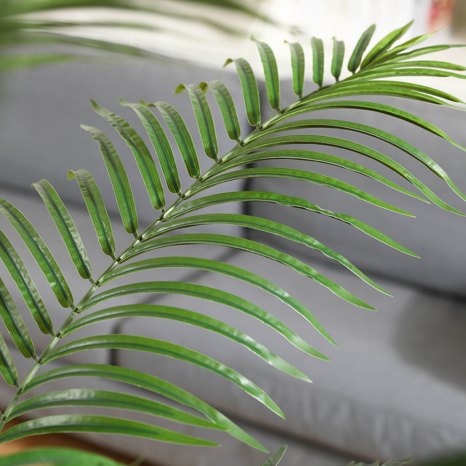 VeriNatural 7FT Artificial Palm Tree with Gray Oval Planter for Indoor & Outdoor