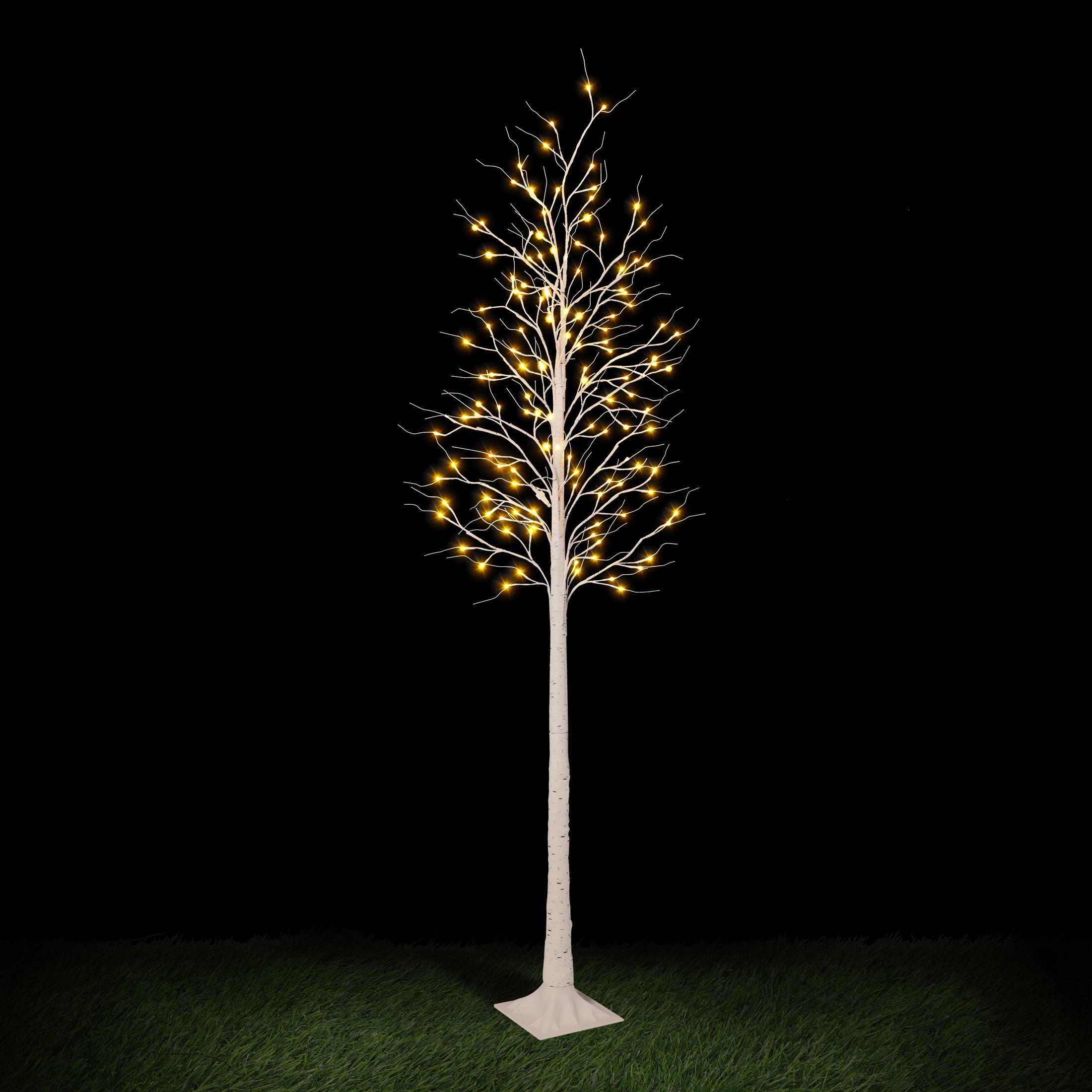 VeriNatural 3-Pack LED Birch Trees ✨ 4FT+6FT+8FT Pre-Lit Christmas Decor Set