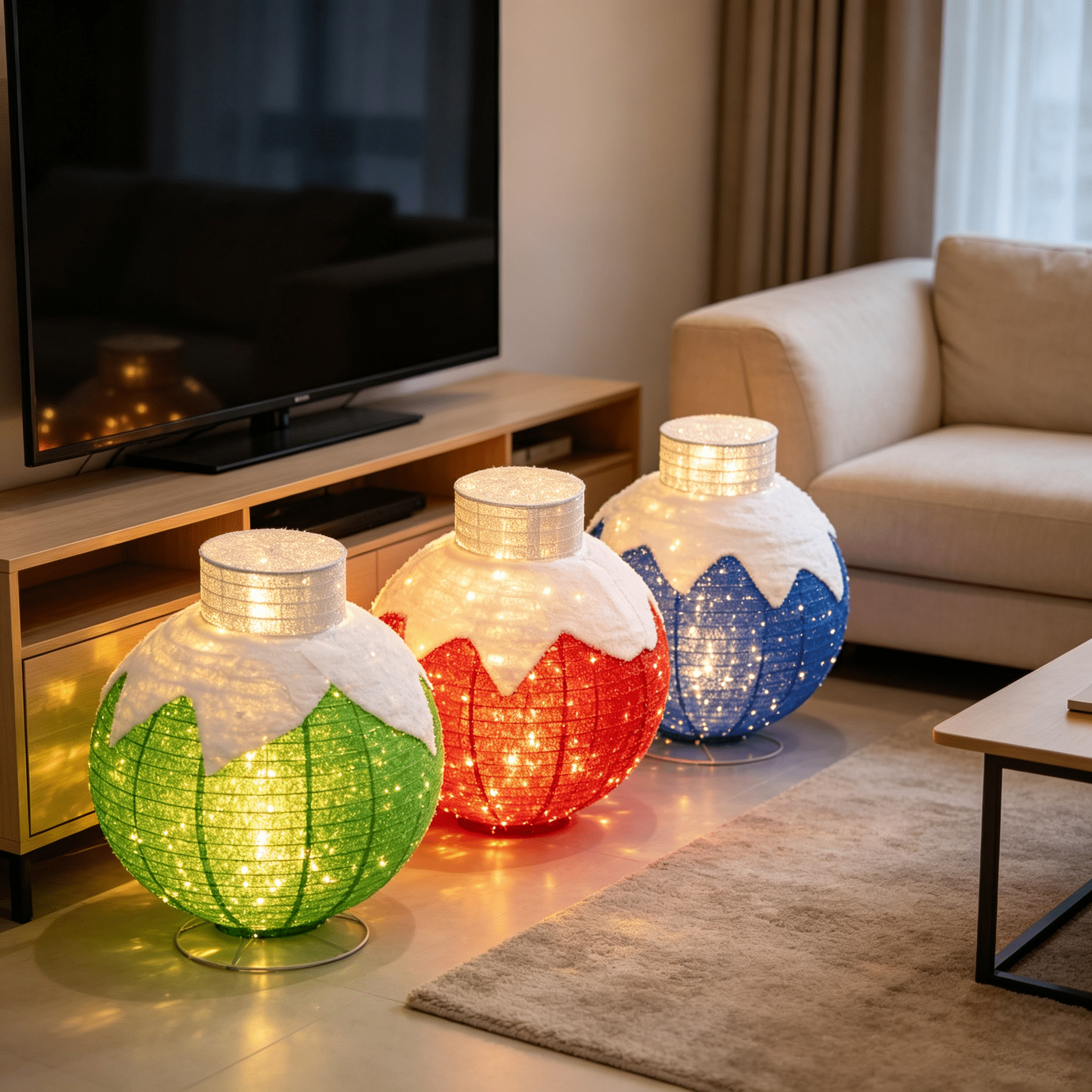 DR.Planzen 3Pack Christmas Ball, LED Holiday Decorations