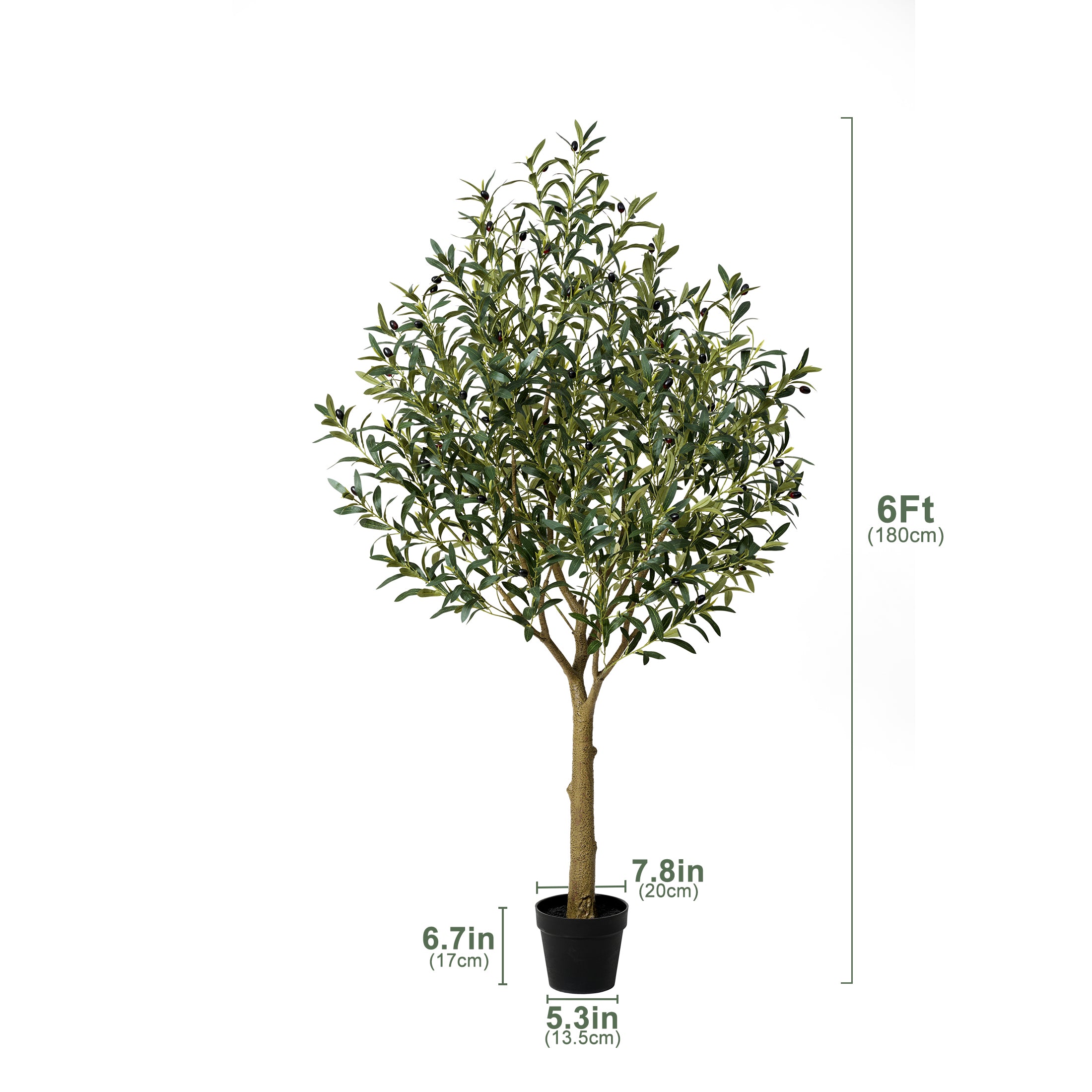 VeriNatural 5/6/7/8FT Artificial Olive Tree UV Resistant for Indoor & Outdoor (VN157)