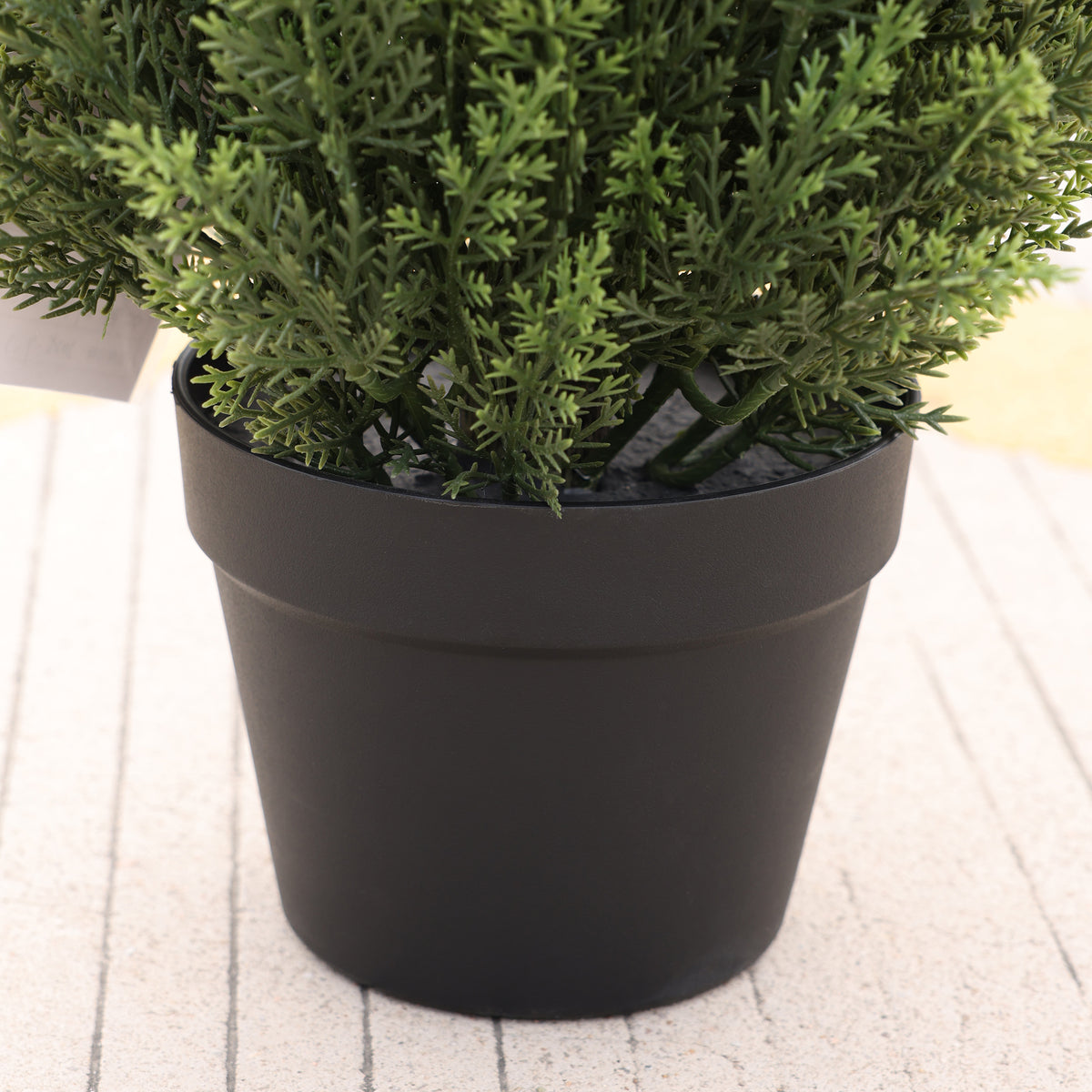 2-Pack Artificial Cedar Topiary Trees, 3FT/4FT/5FT Tall Faux Cypress Plants for Outdoor Indoor, Realistic Front Porch