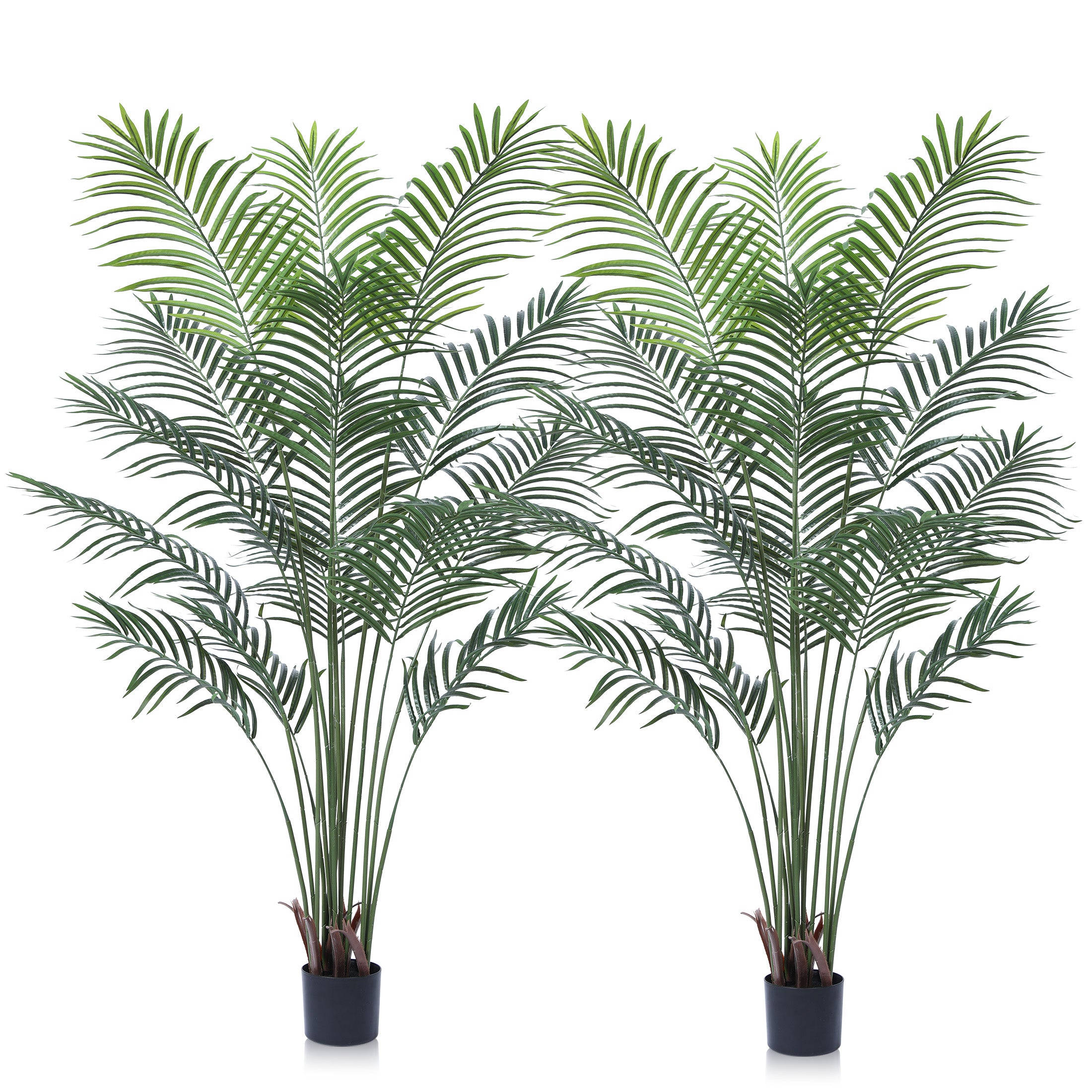 VeriNatural Artificial Palm Plant 4.6/5.3FT Fake Tropical Palm Tree, Perfect Faux Dypsis Lutescens Plants in Pot for Indoor Outdoor House Home Office Garden Modern Decoration Housewarming Gift,2Pcs