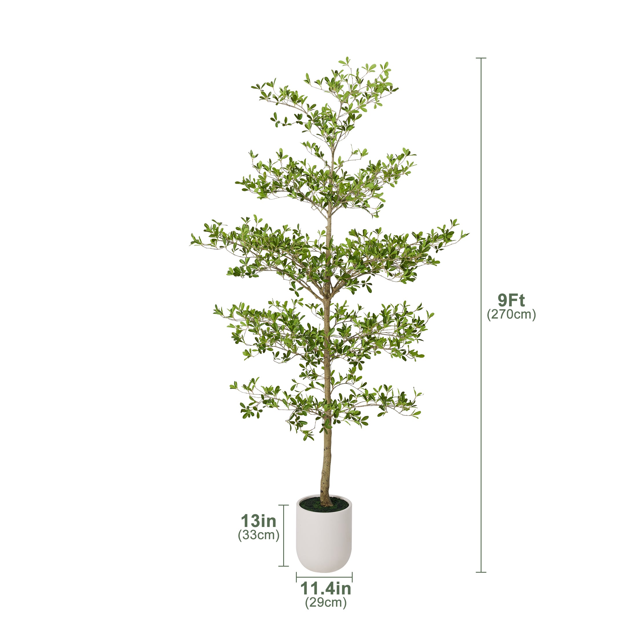 VeriNatural Artificial Black Olive Tree 7/8/9/10FT with White Planter, Faux Olive Tree for Indoor Outdoor Home Decor & Housewarming Gift(VN232)