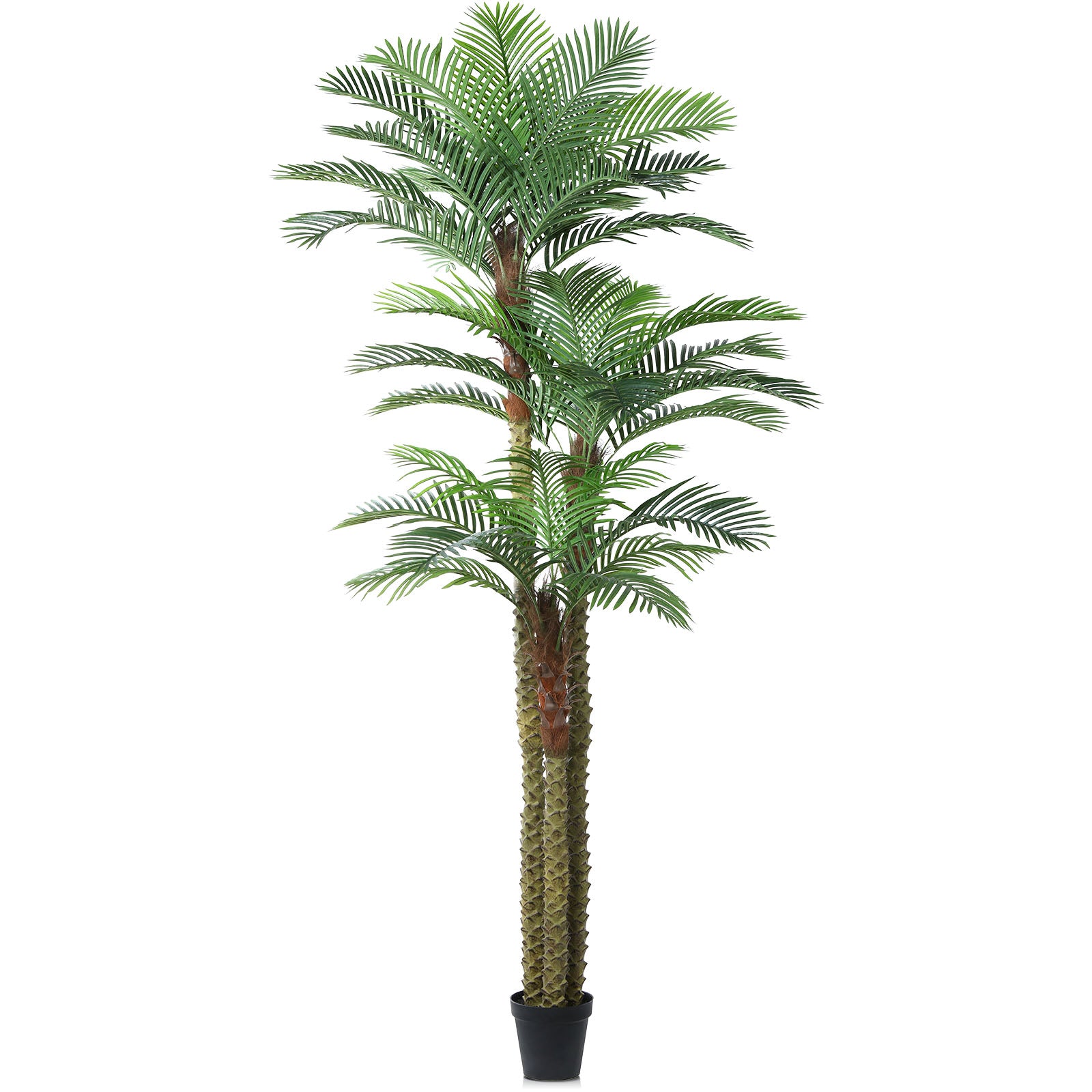 VeriNatural 10FT Outdoor Artificial Palm Tree β Tall UV-Resistant Golden Cane for Patio, Poolside & Indoor Decor | Large Faux Tropical Tree