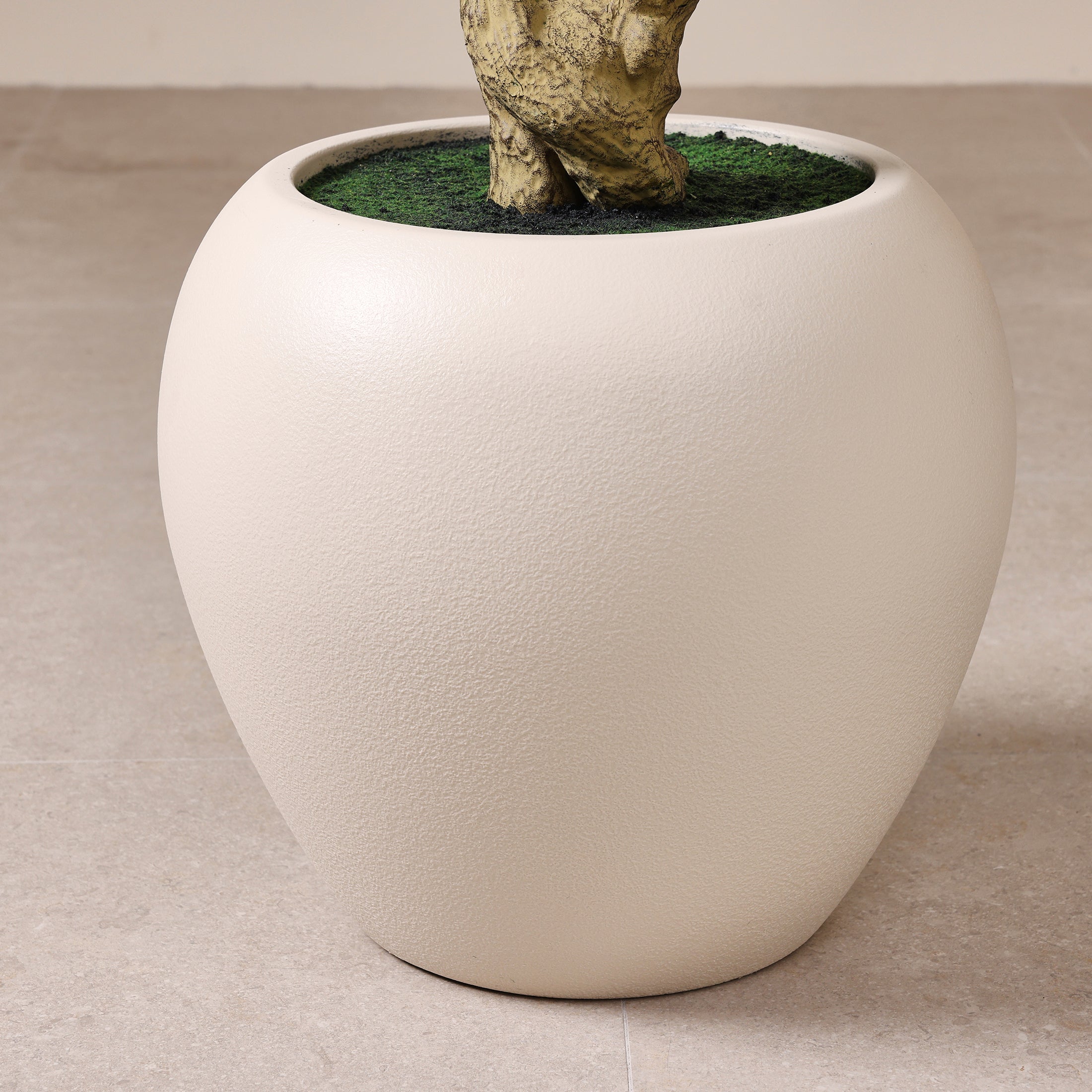 VeriNatural 8FT Faux Olive Tree with 18in White Planter, Tall Artificial Olive Plant with Lifelike Fruits for Indoor Home Office Decor(VN205)