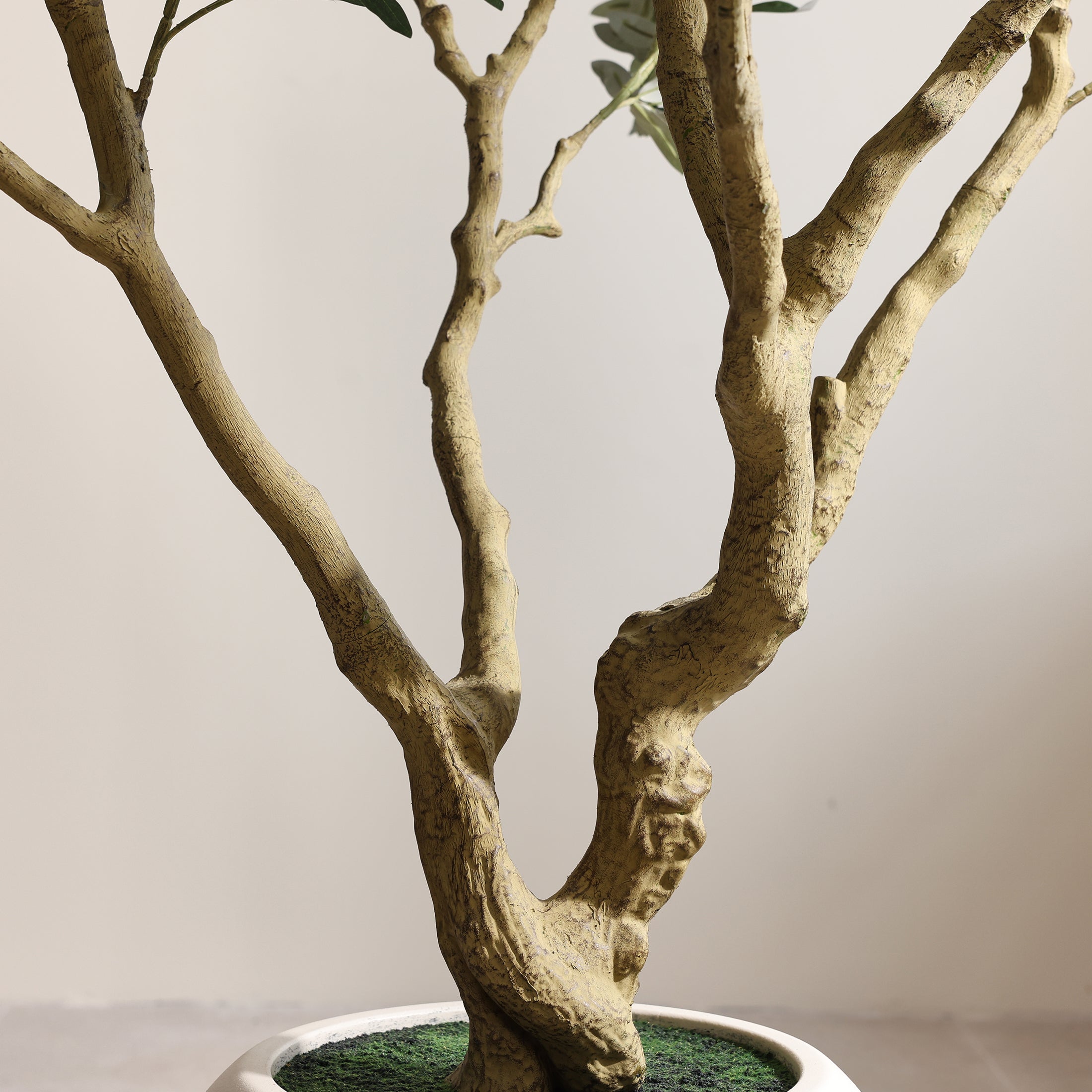 VeriNatural 8FT Faux Olive Tree with 18in White Planter, Tall Artificial Olive Plant with Lifelike Fruits for Indoor Home Office Decor(VN205)