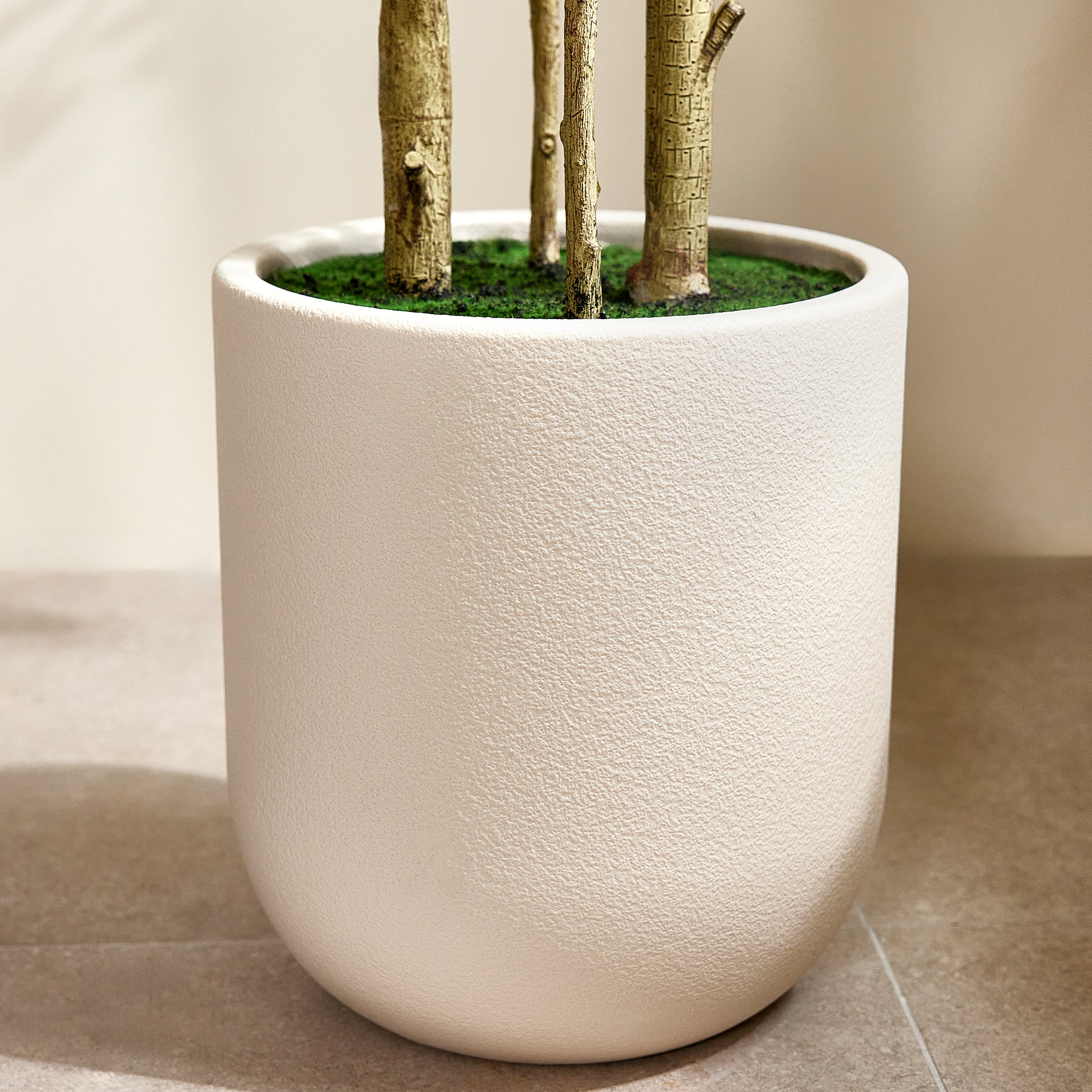 VeriNatural 6/7/8FT Artificial Ficus Tree – Realistic Faux Indoor Plant with White Planter, Floor Decor for Home & Office(VN233)