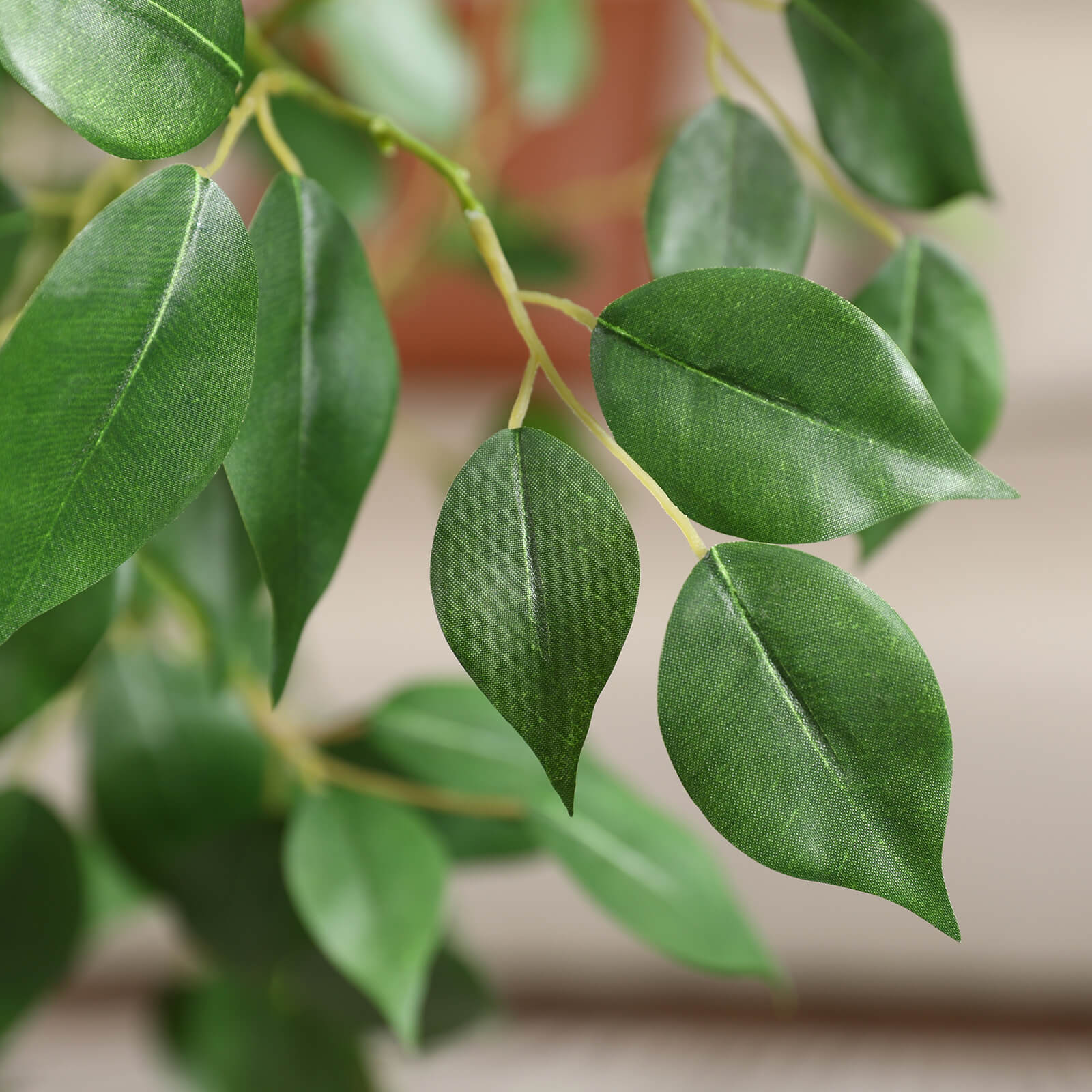 VeriNatural 8FT Artificial Ficus Tree with Gray Cylinder Planter for Indoor & Outdoor