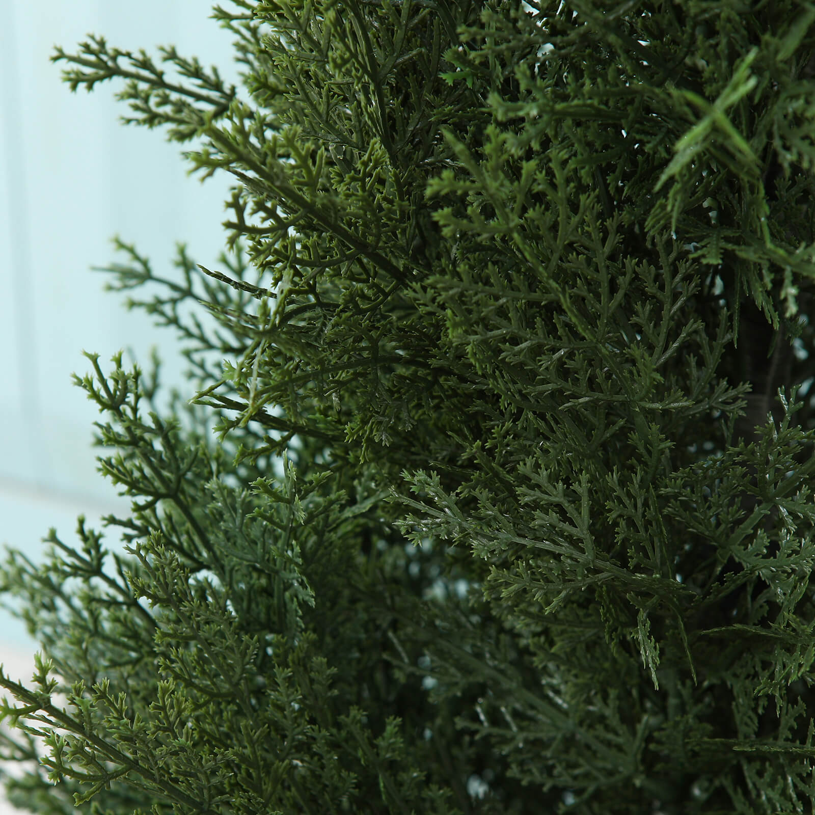 VeriNatural 3/4/5FT Artificial Cypress with Black Urn Planter for Indoor & Outdoor (with String Lights)