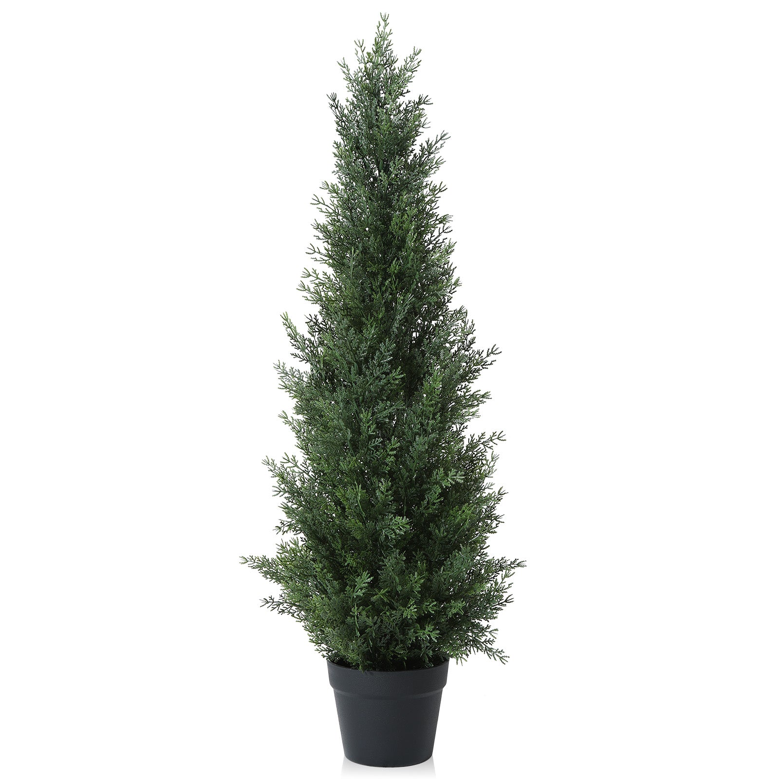 Set of 2 VeriNatural 3/4/5FT Fir Tree Christmas Decor, Artificial Cedar Trees for Home Porch Decor