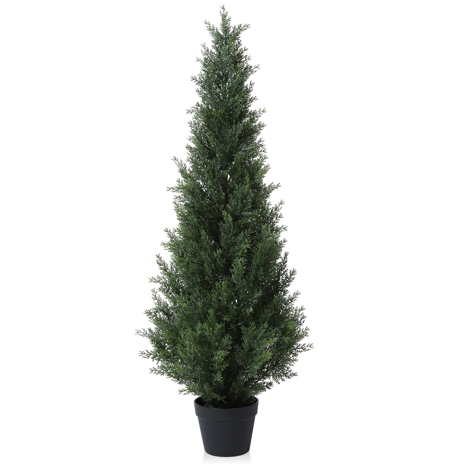 Set of 2 VeriNatural 3/4/5FT Fir Tree Christmas Decor, Artificial Cedar Trees for Home Porch Decor